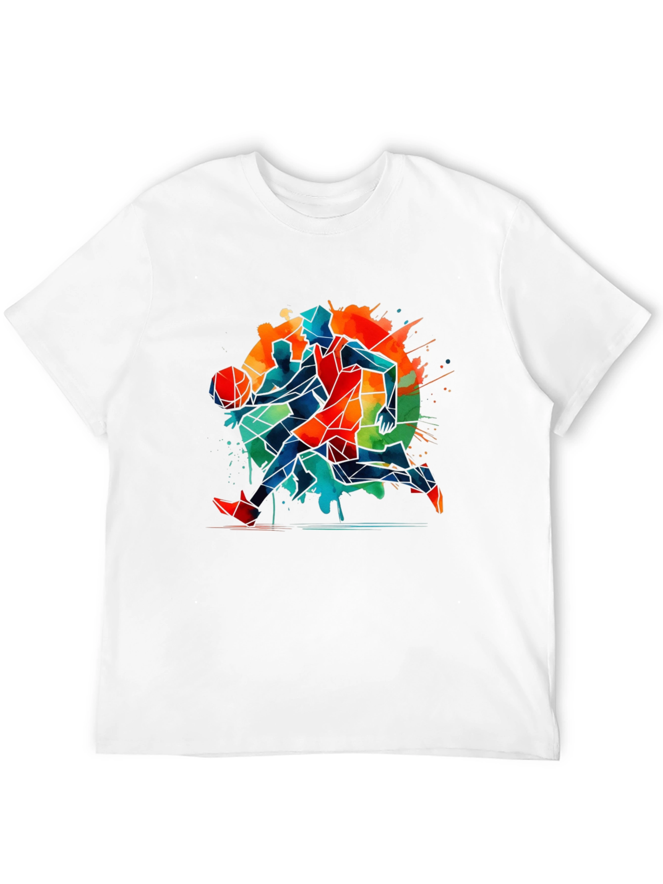 Basketball Art Graphic Tee - Modern Abstract Design