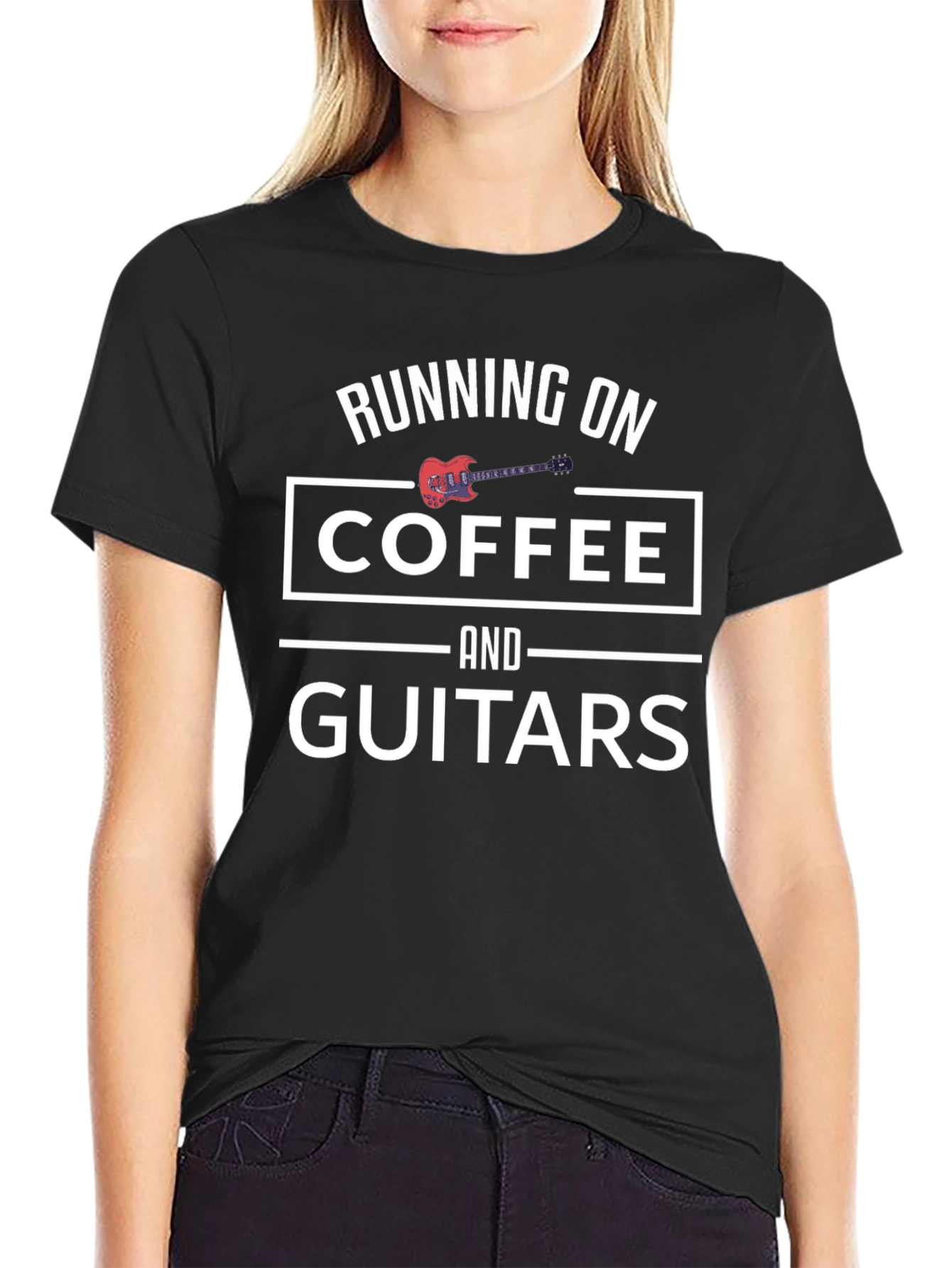 Running on Coffee and Guitars T-Shirt