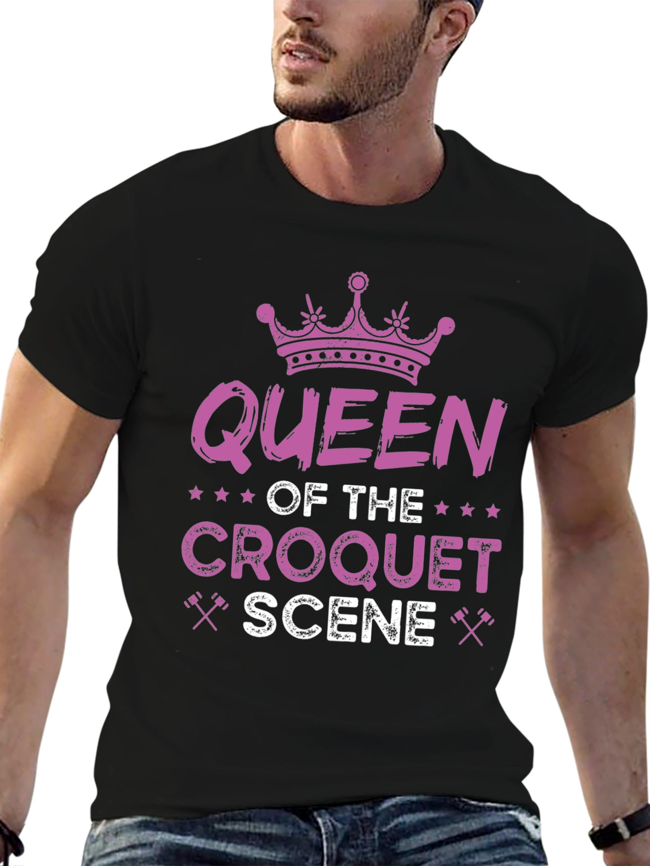 Queen of Croquet Scene Graphic T-Shirt