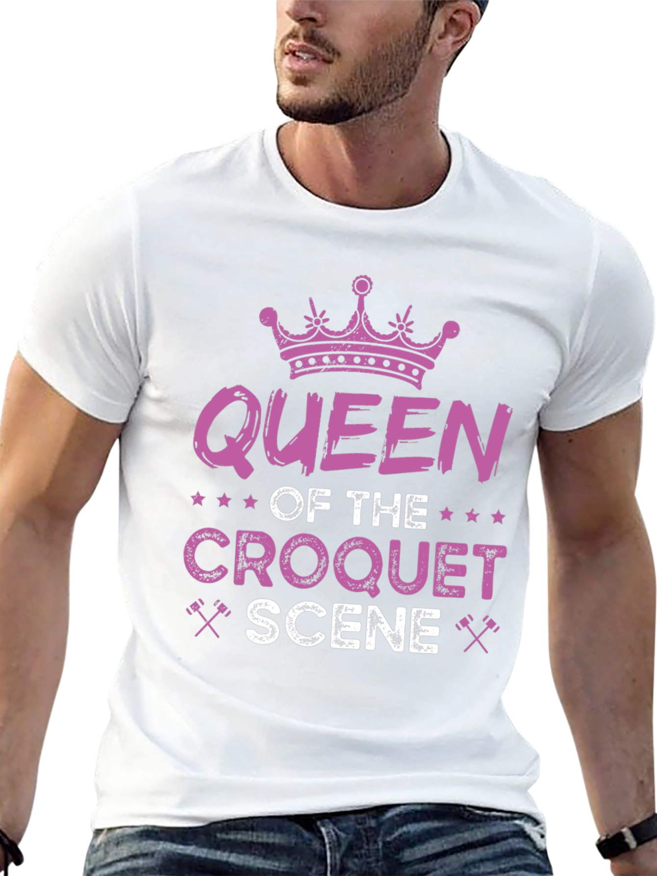 Queen of Croquet Scene Graphic T-Shirt