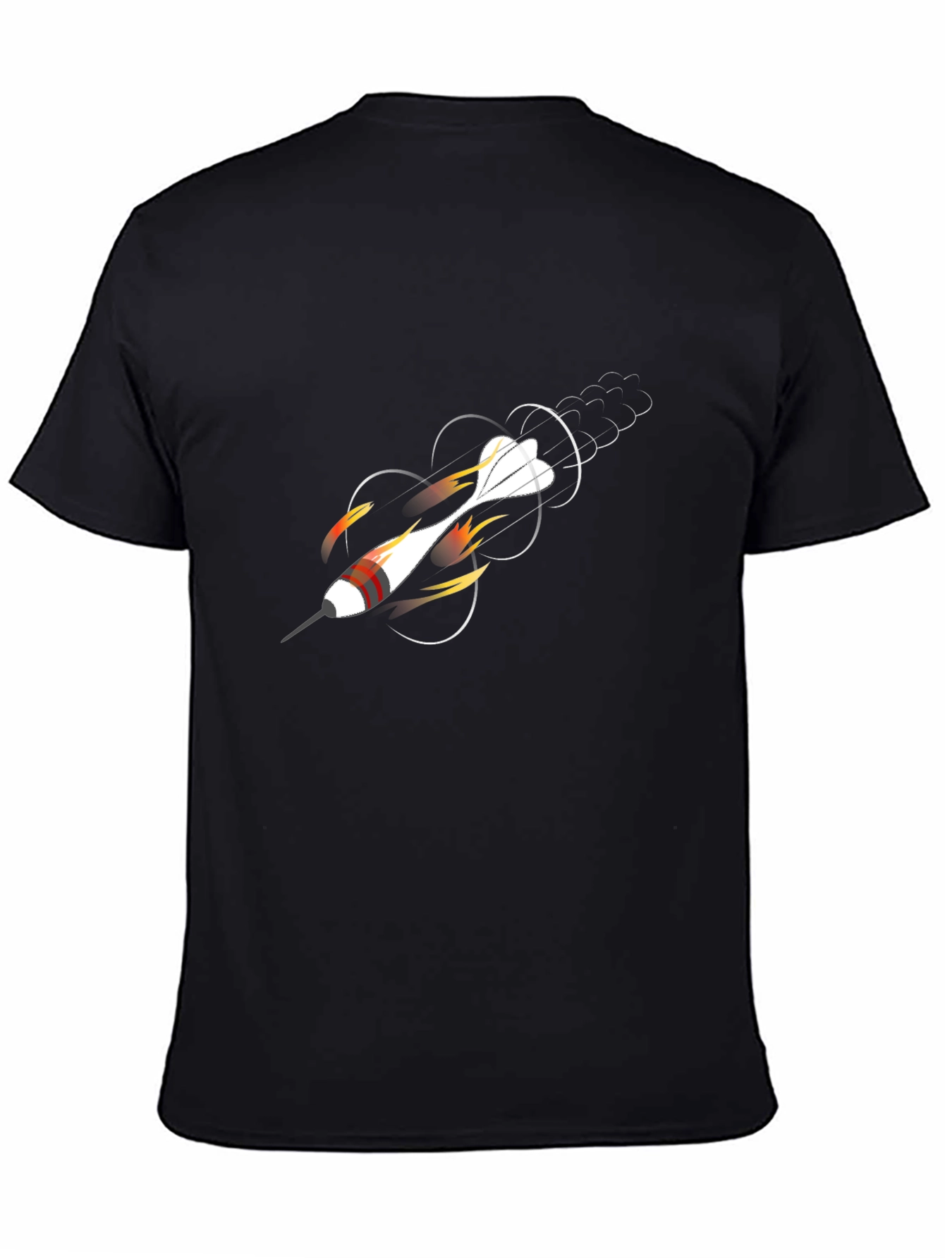 Flying Dart Graphic Tee - Black Cotton T-Shirt