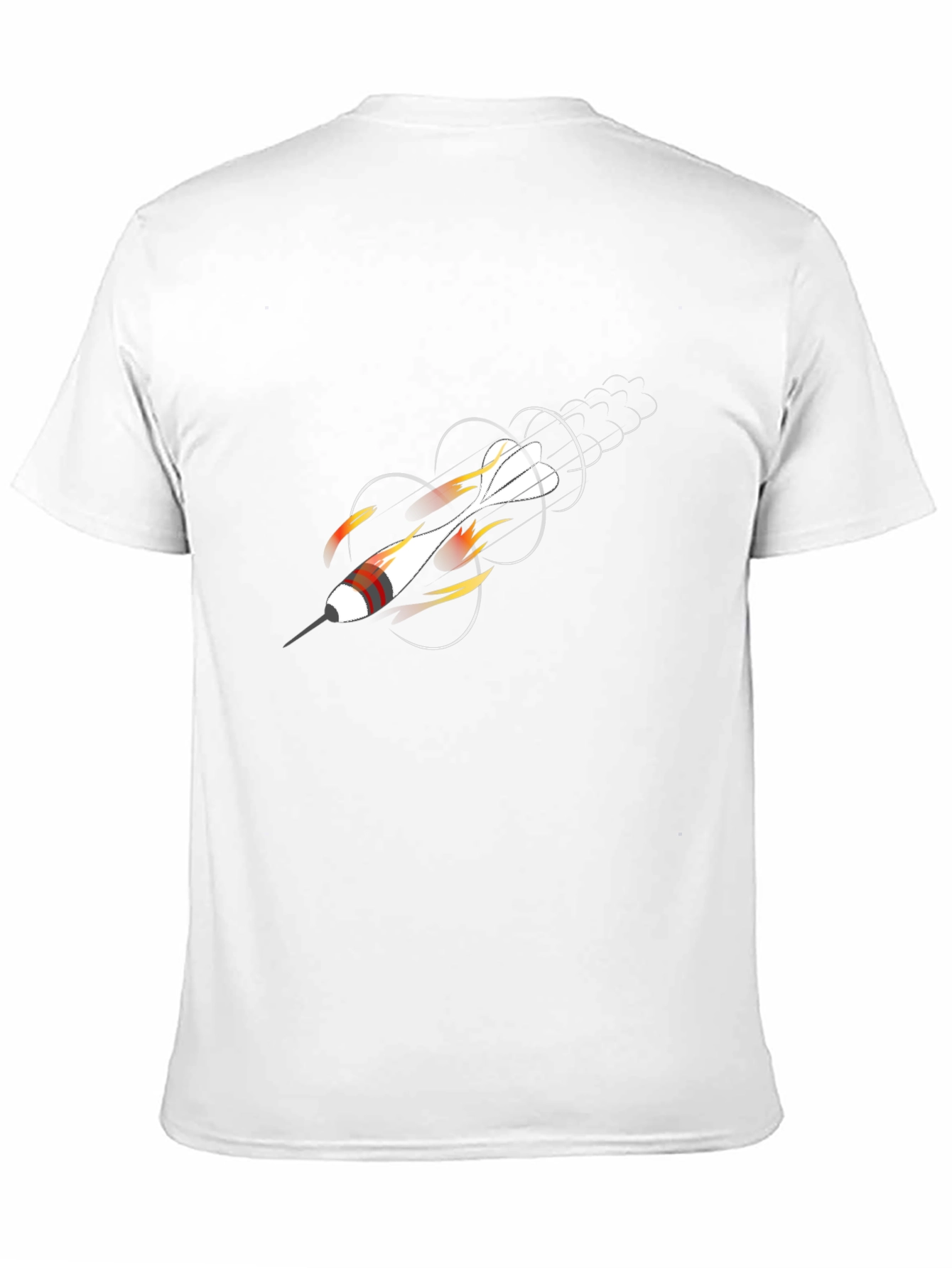 Flying Dart Graphic Tee - Black Cotton T-Shirt