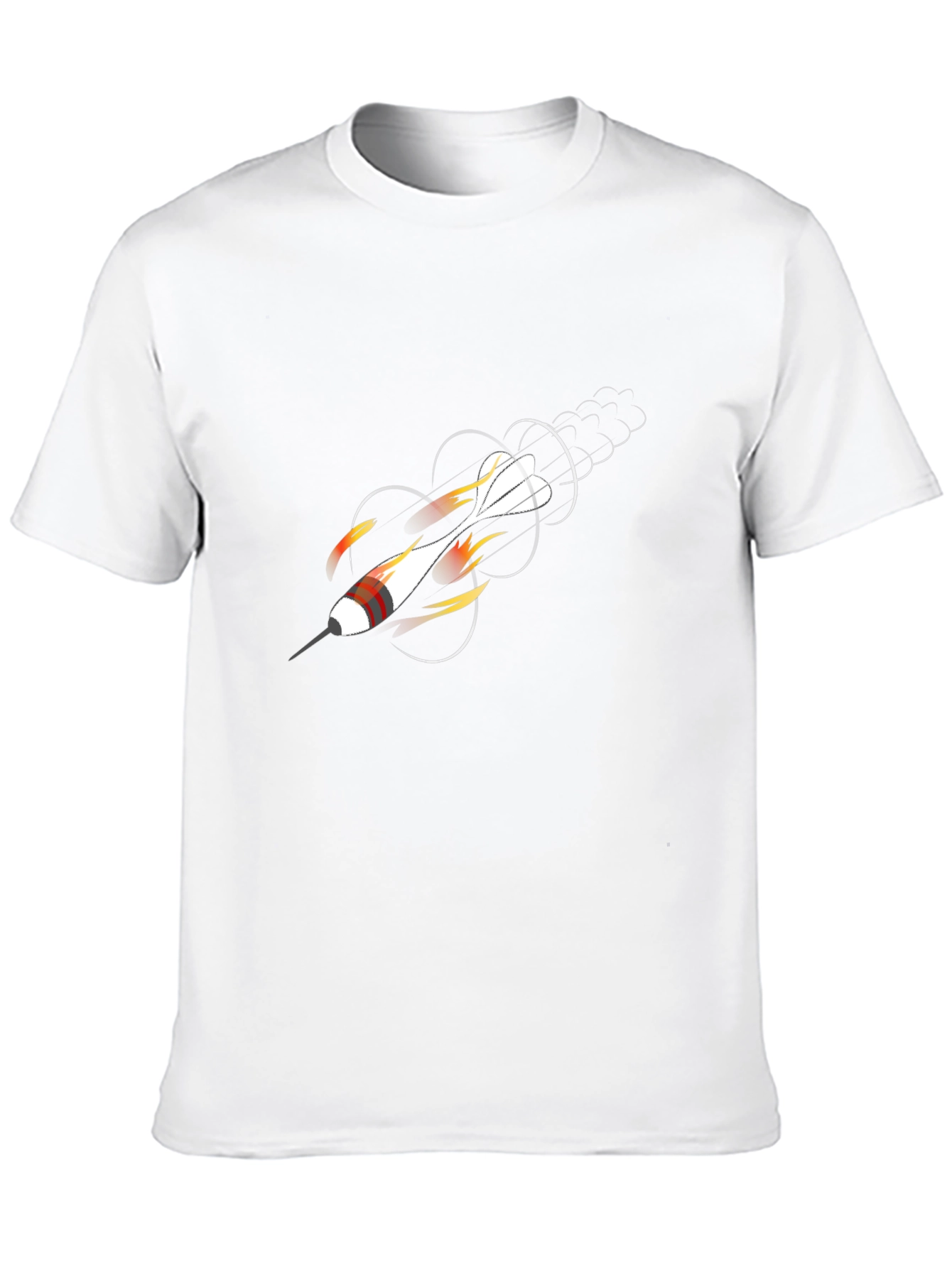 Flying Dart Graphic Tee - Black Cotton T-Shirt