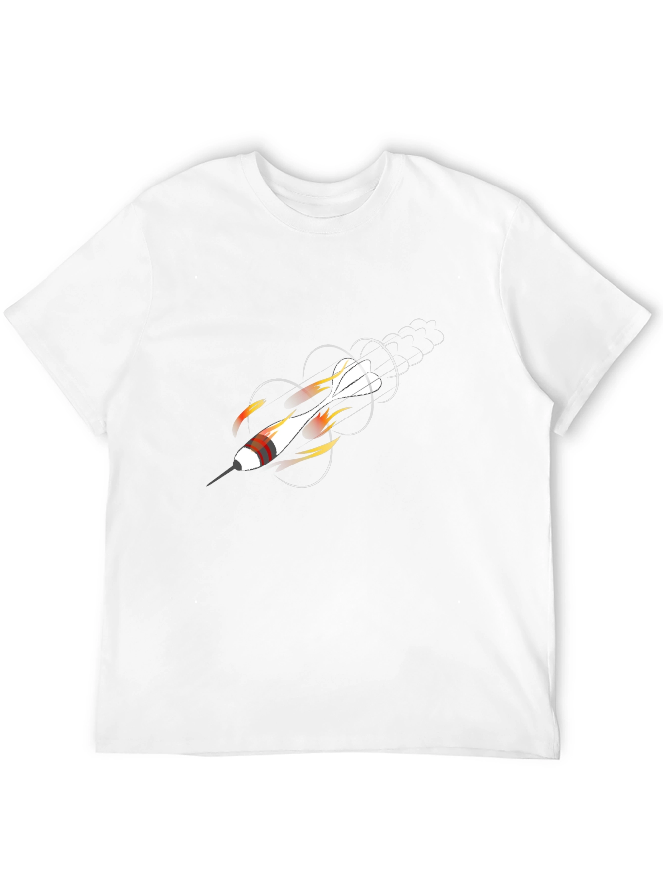 Flying Dart Graphic Tee - Black Cotton T-Shirt