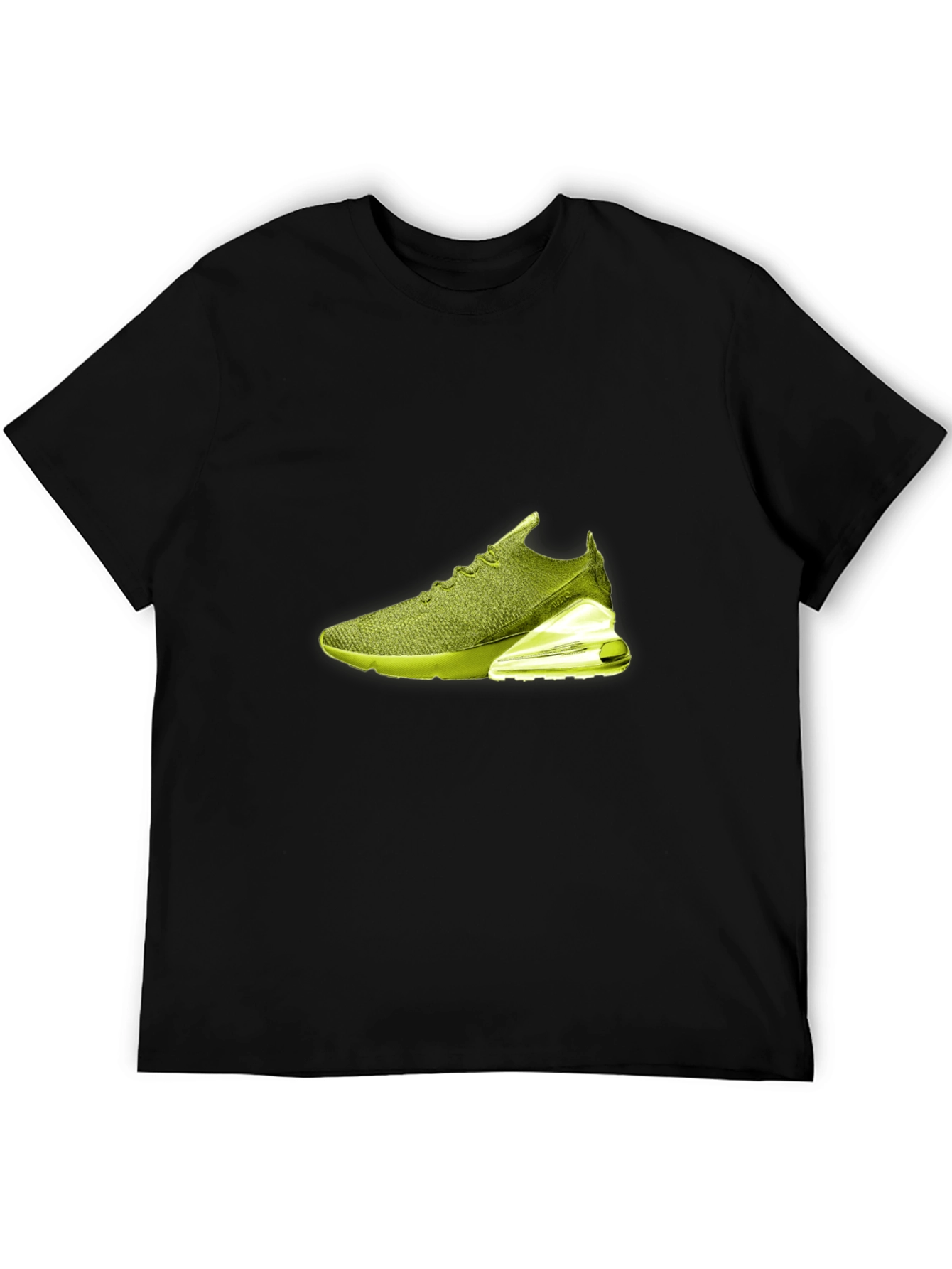 Mens Black T-Shirt with Shoe Graphic