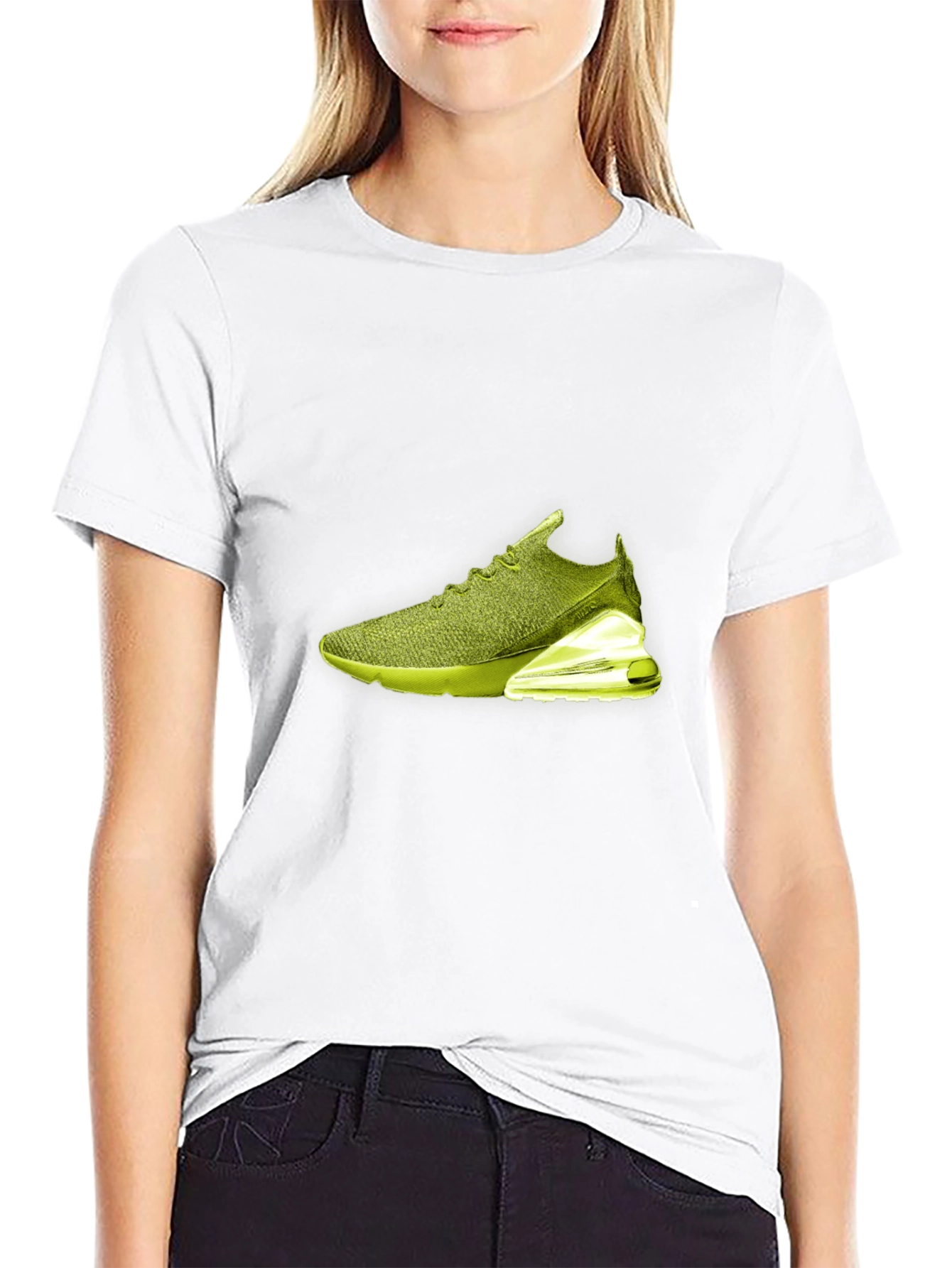 Mens Black T-Shirt with Shoe Graphic