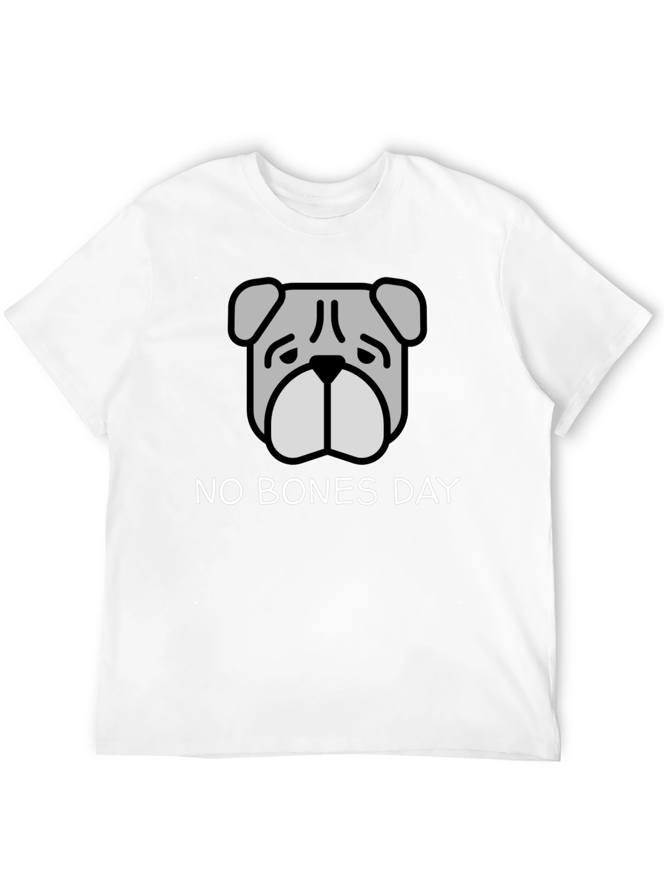 No Bones Day T-Shirt - Bulldog Graphic Tee