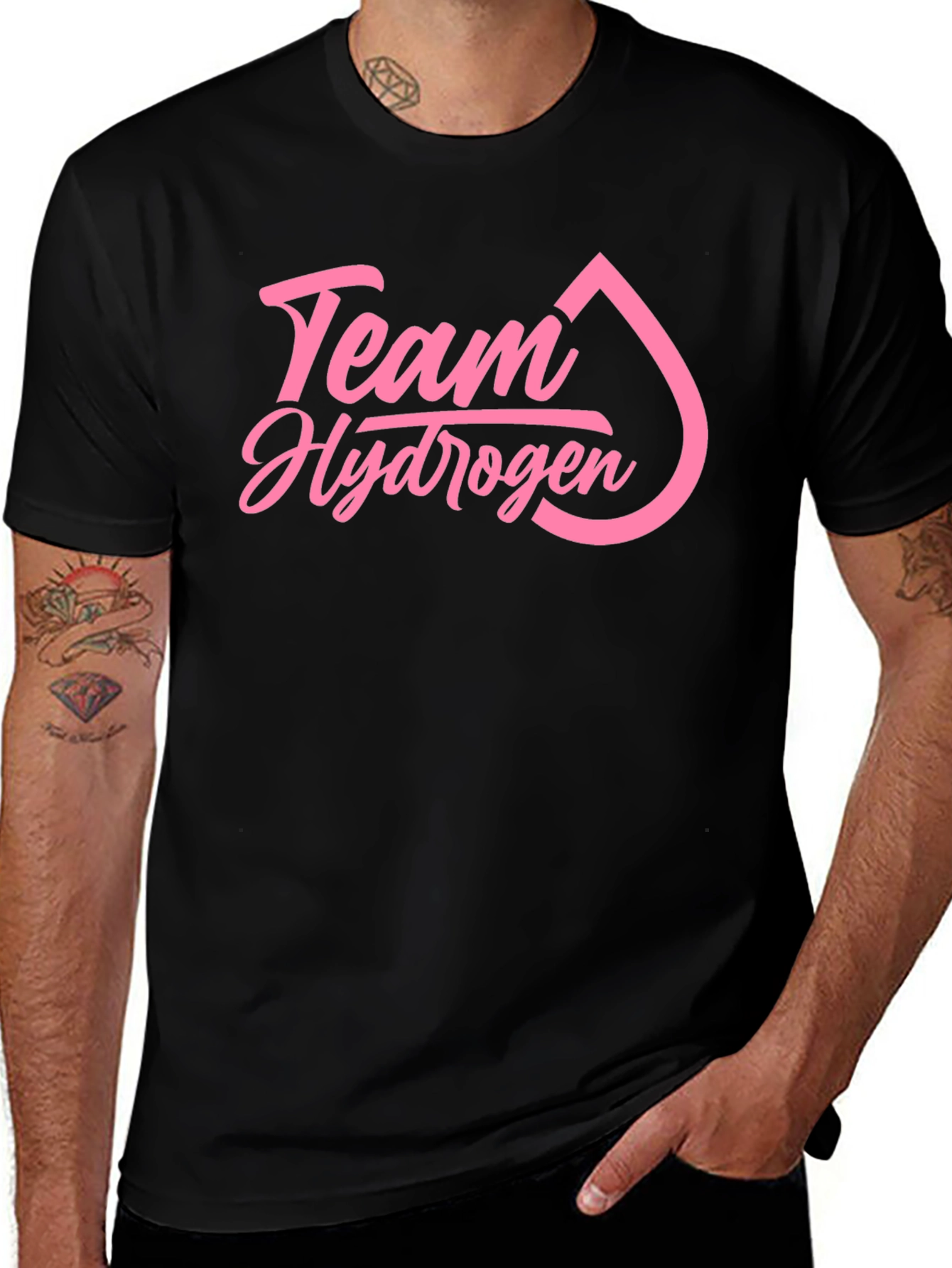 Team Hydrogen T-Shirt - Pink Graphic Print
