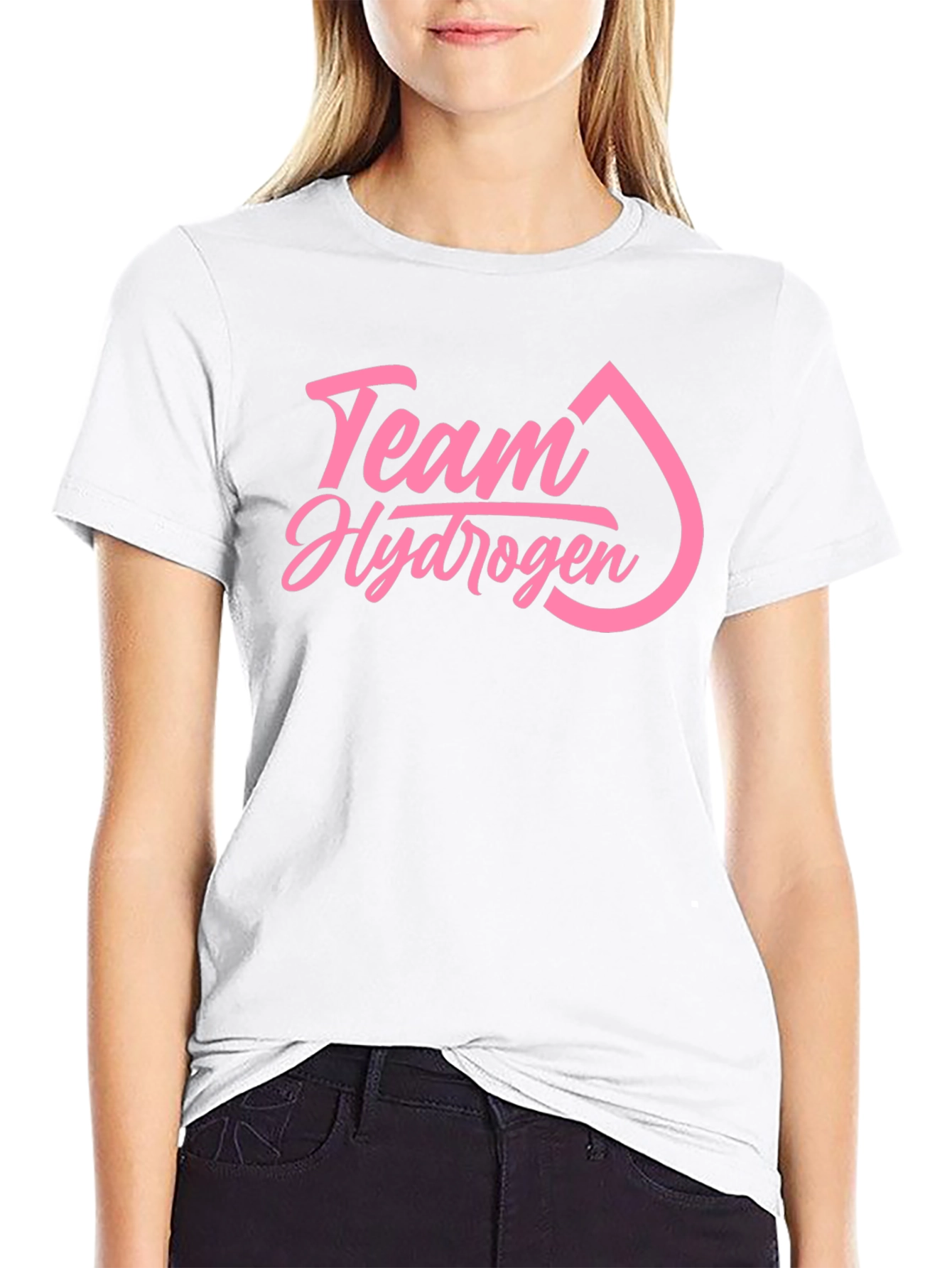 Team Hydrogen T-Shirt - Pink Graphic Print