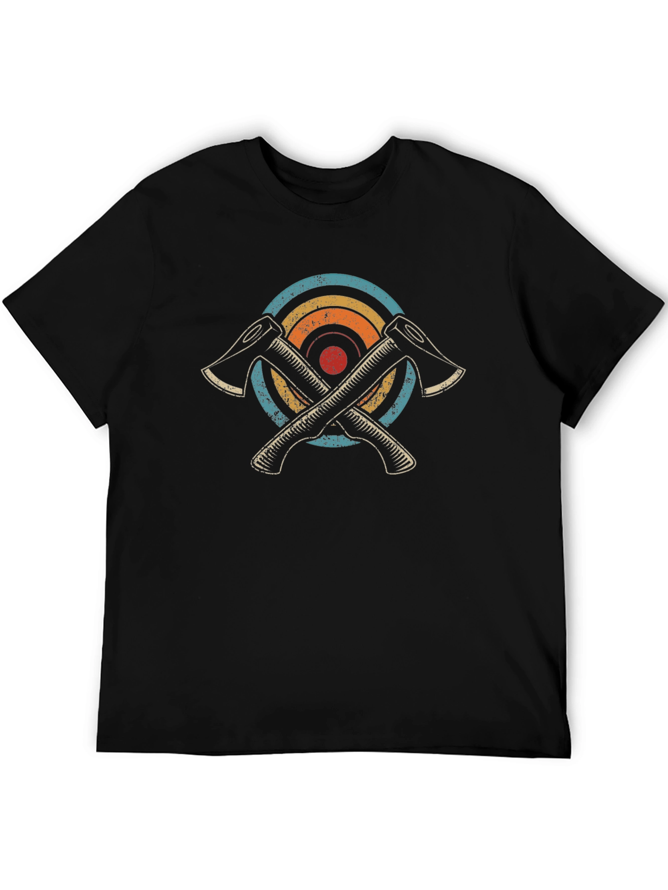 Crossed Axes Retro Graphic Tee