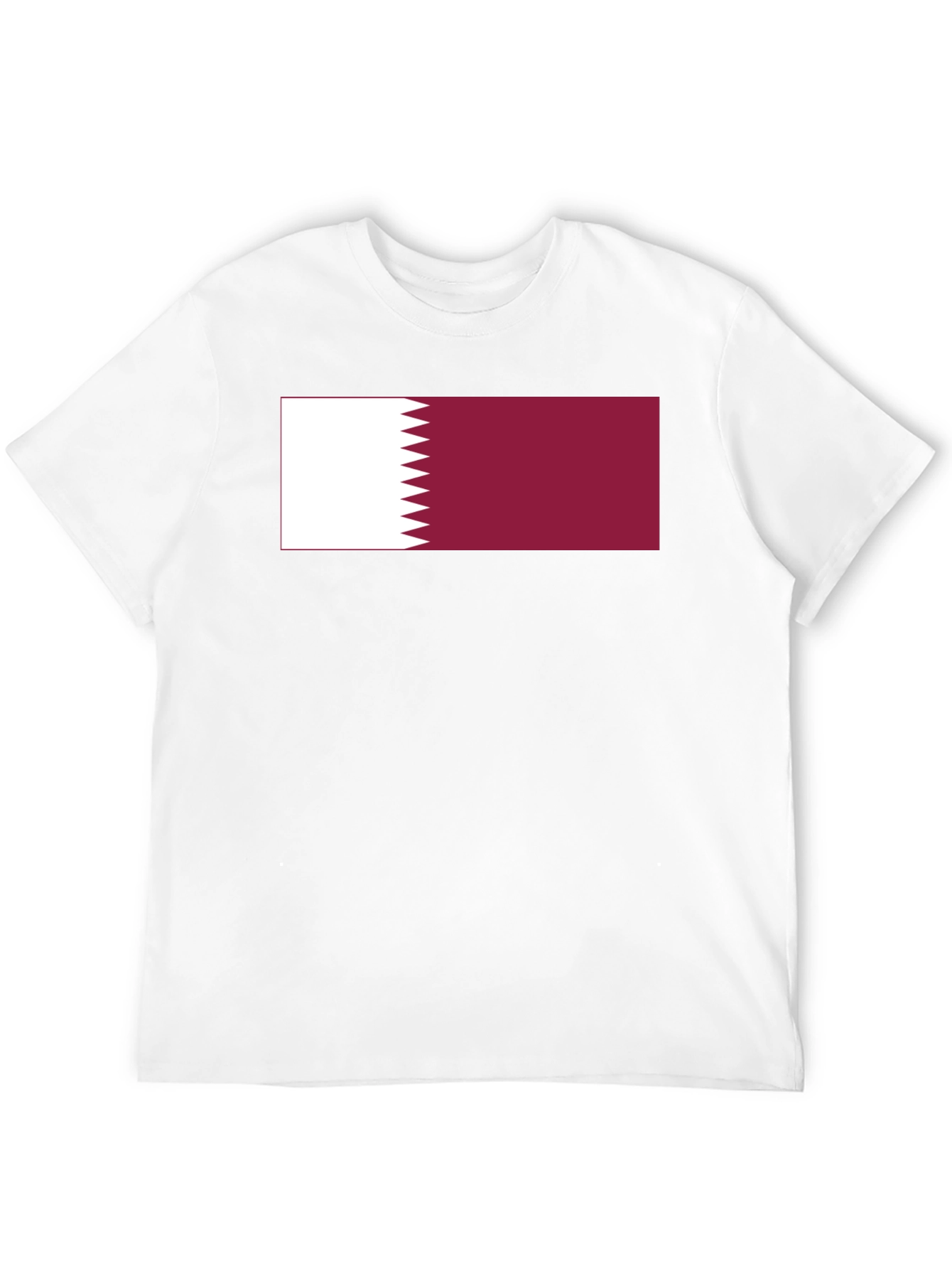 Qatar Flag T-Shirt - Black Crew Neck Tee