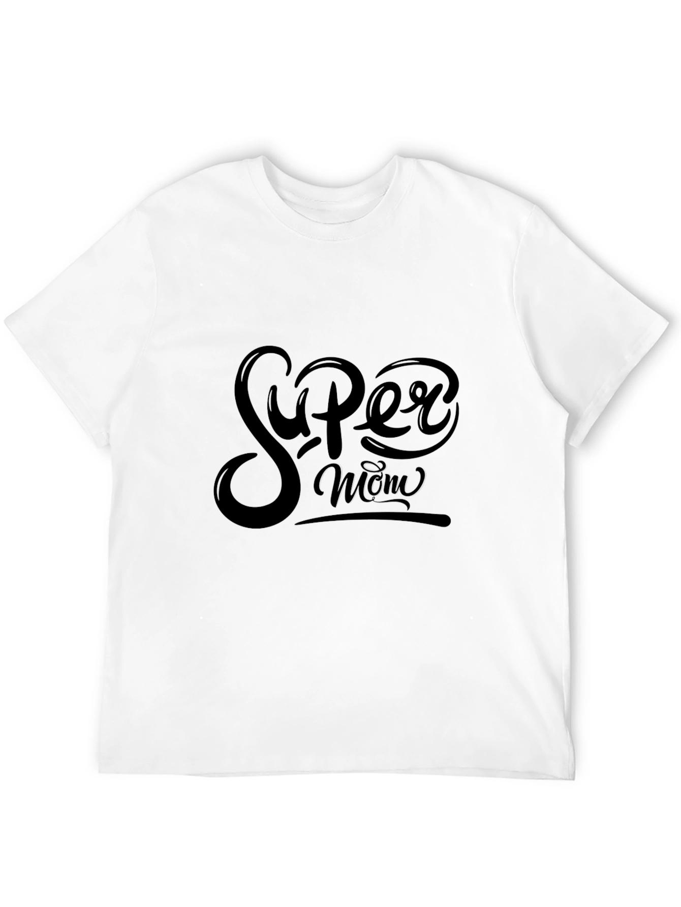 Super Mom Graphic Tee - Stylish Black T-Shirt