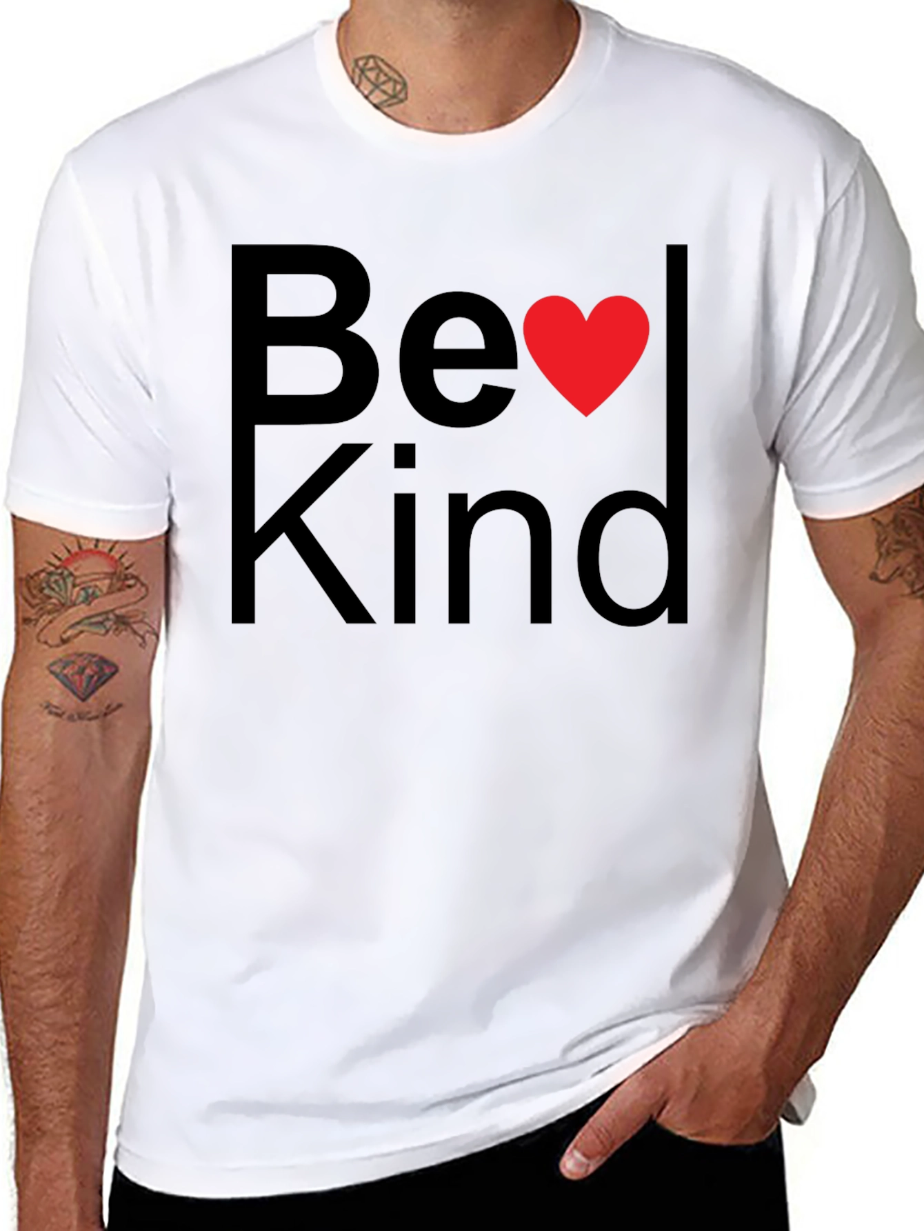 Be Kind T-Shirt with Heart Graphic - Unisex
