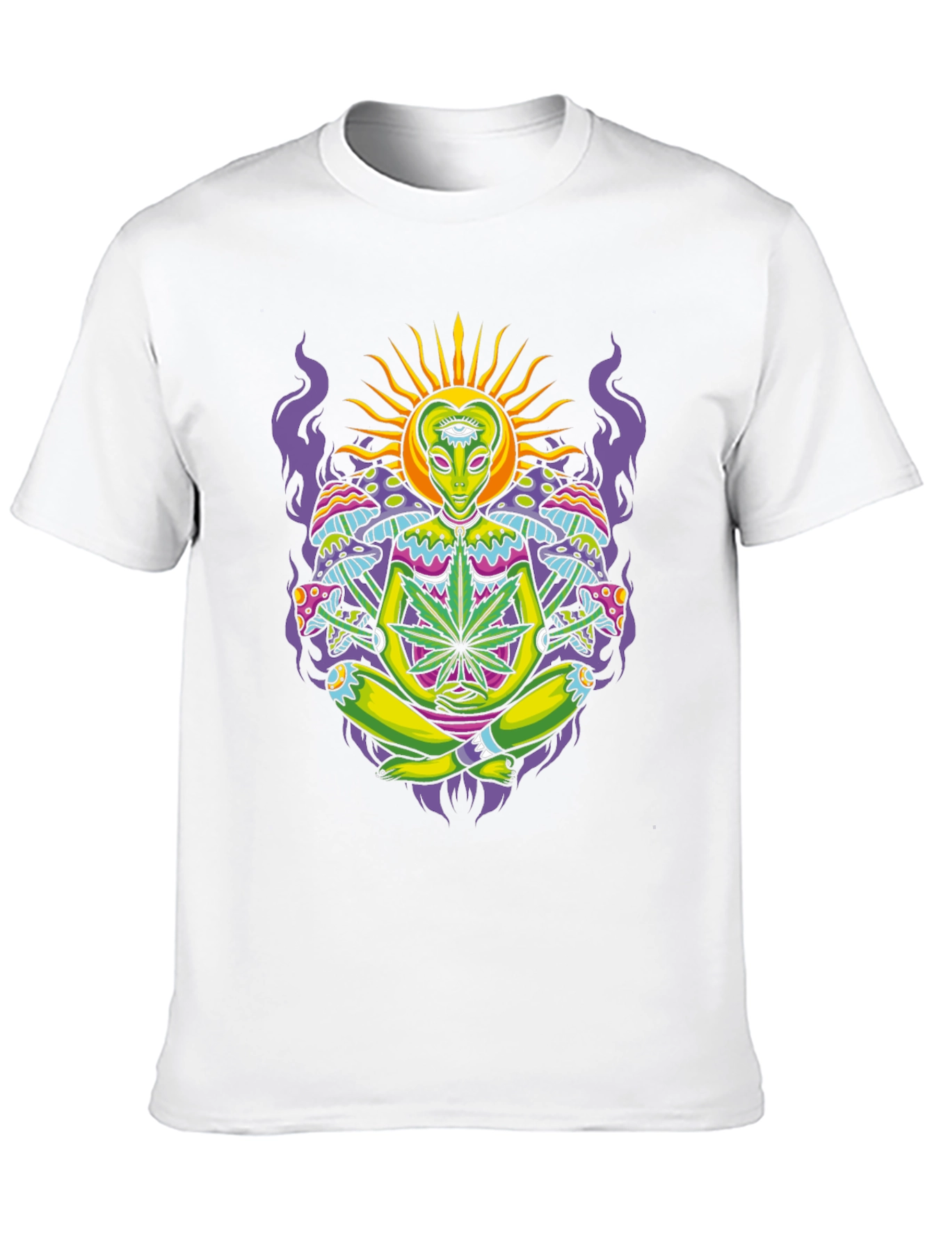Psychedelic Alien Meditating T-Shirt