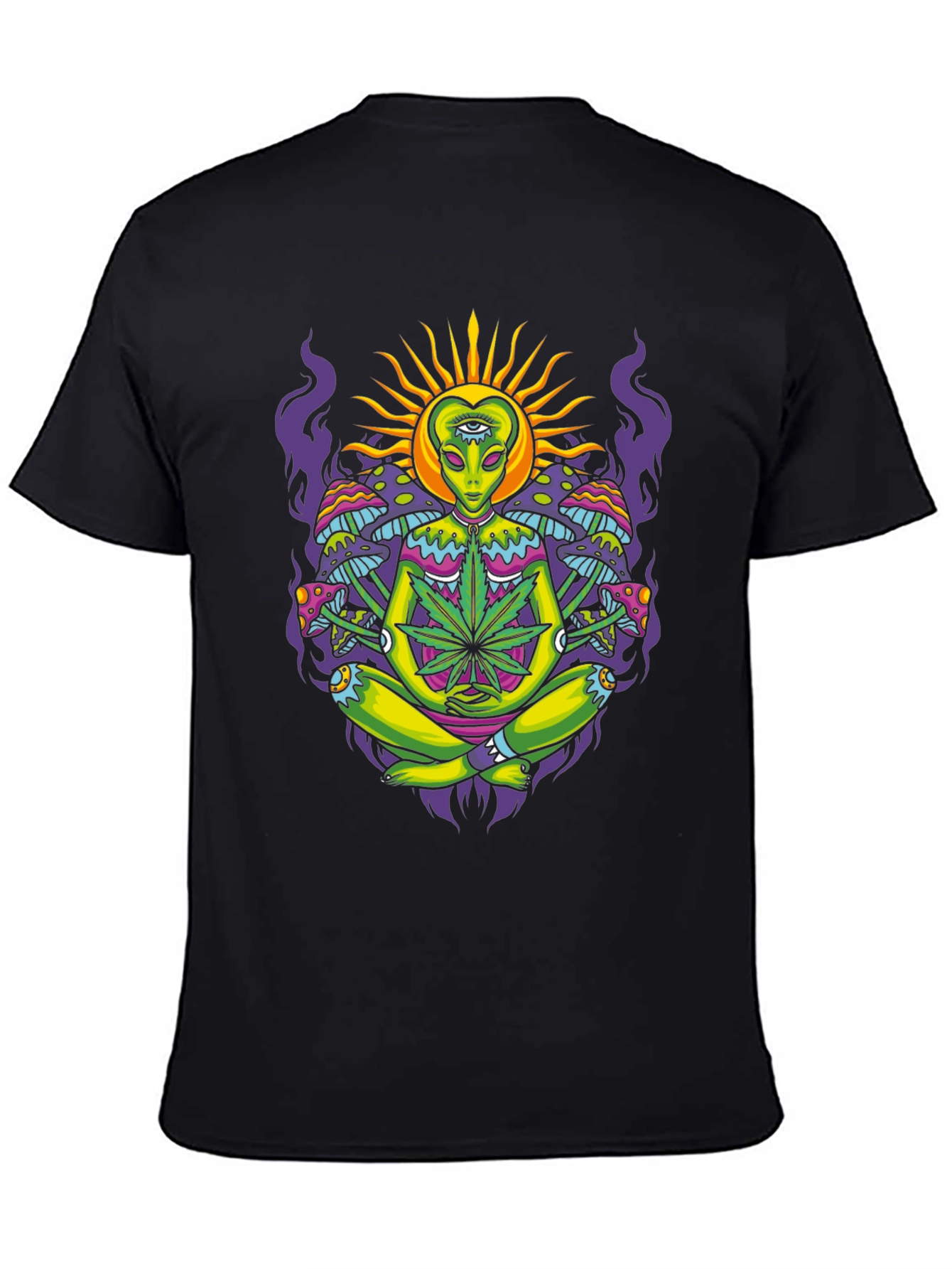 Psychedelic Alien Meditating T-Shirt
