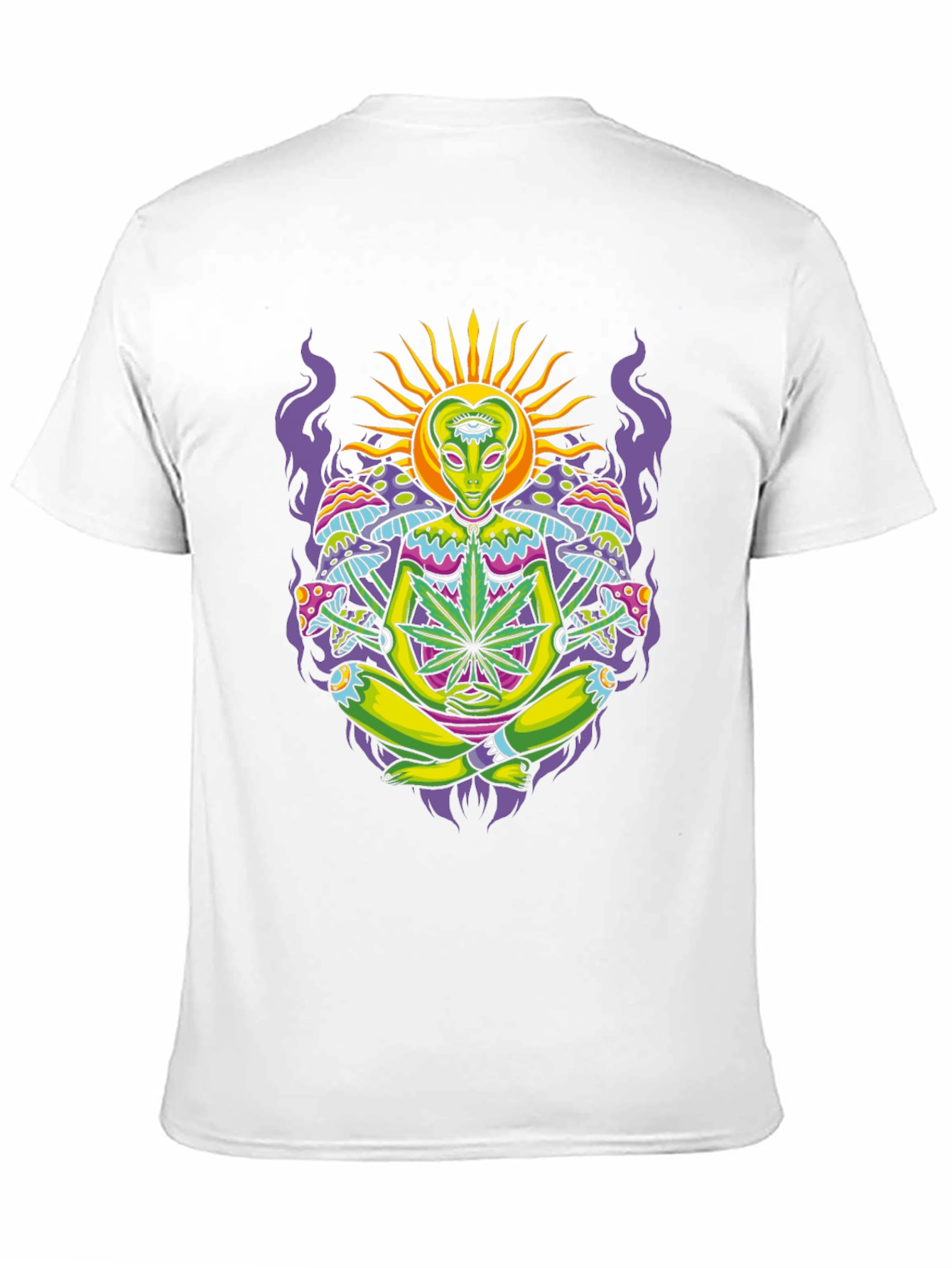 Psychedelic Alien Meditating T-Shirt