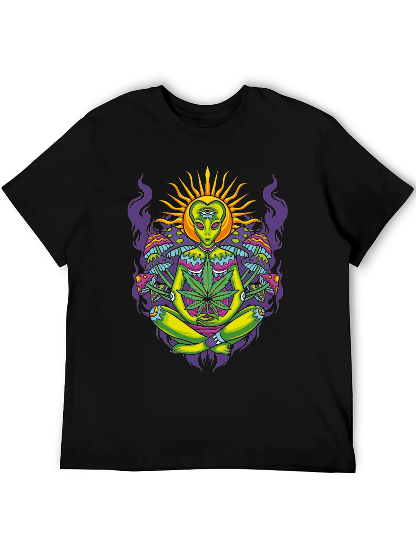 Psychedelic Alien Meditating T-Shirt