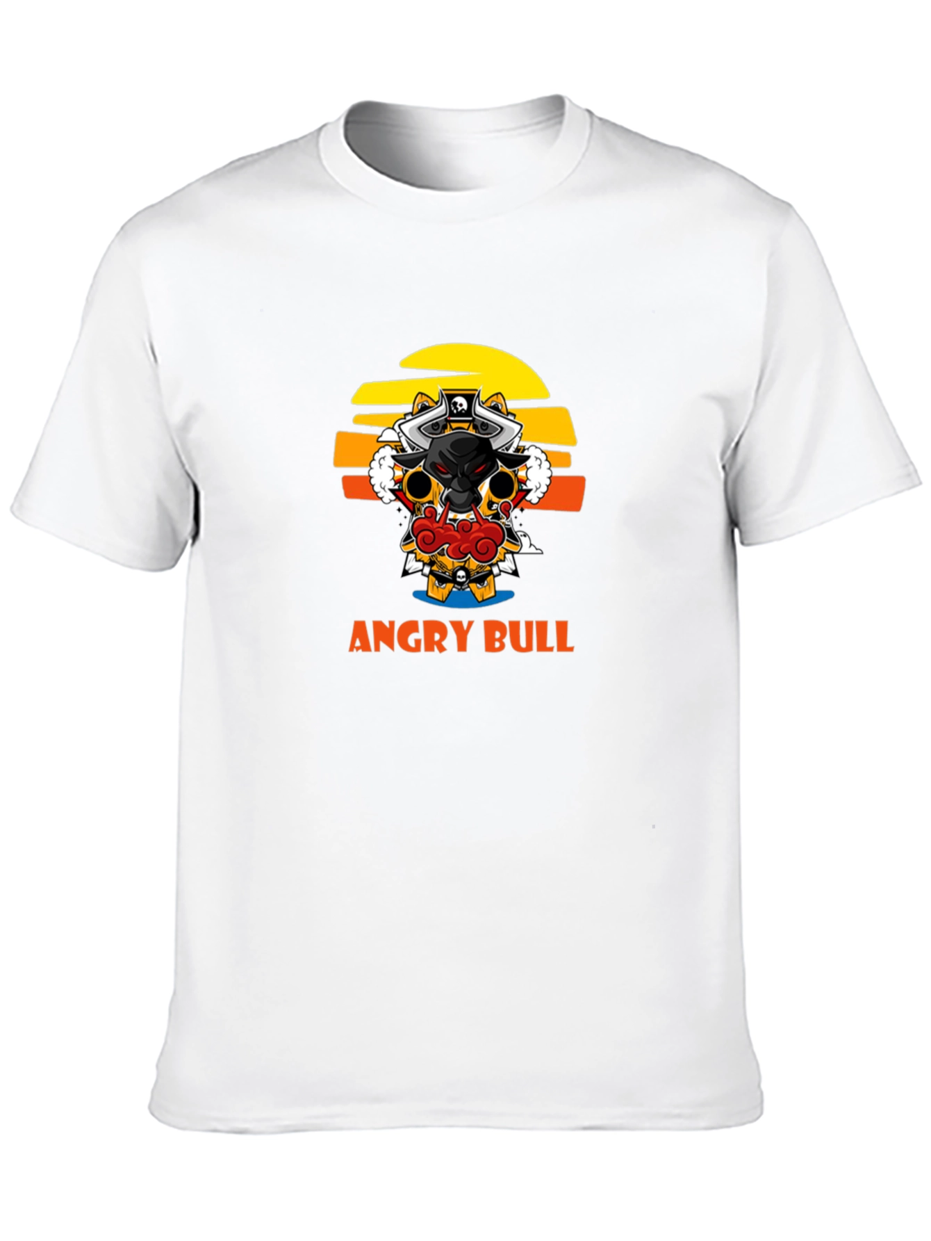 Angry Bull Graphic Tee - Black Cotton T-Shirt