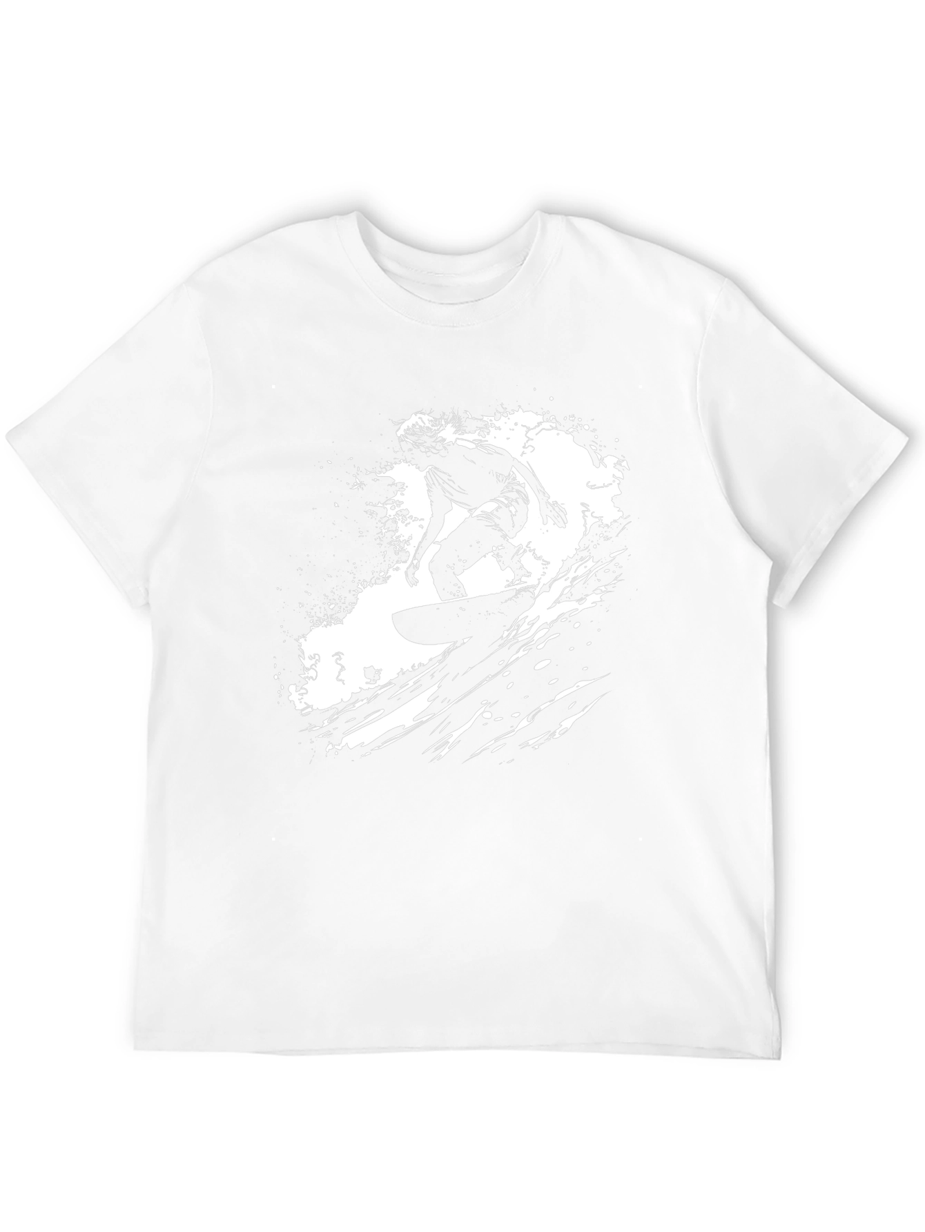Surfer Graphic Print Black Tee
