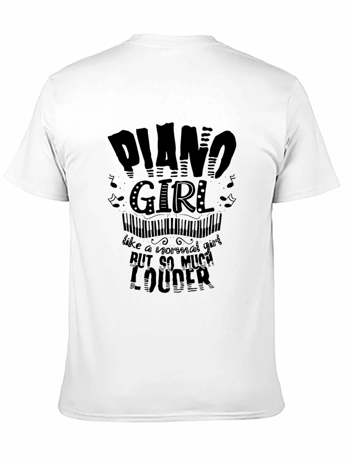 Piano Girl T-Shirt - Loud Music Tee