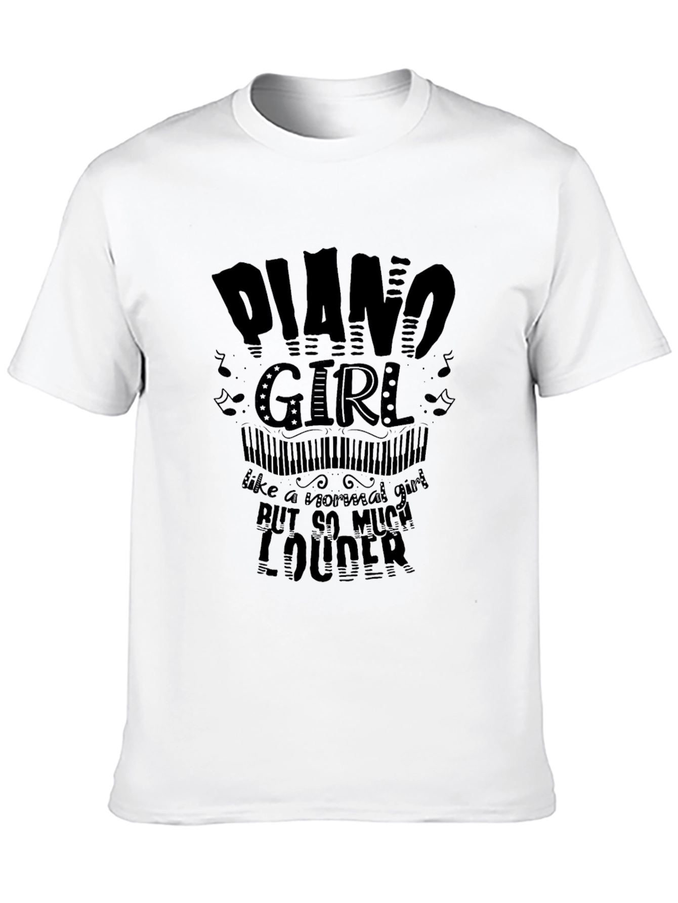 Piano Girl T-Shirt - Loud Music Tee