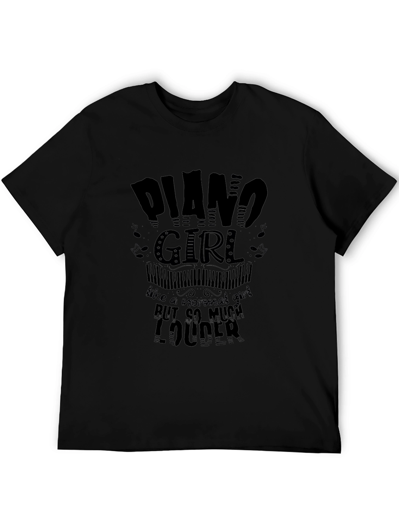 Piano Girl T-Shirt - Loud Music Tee