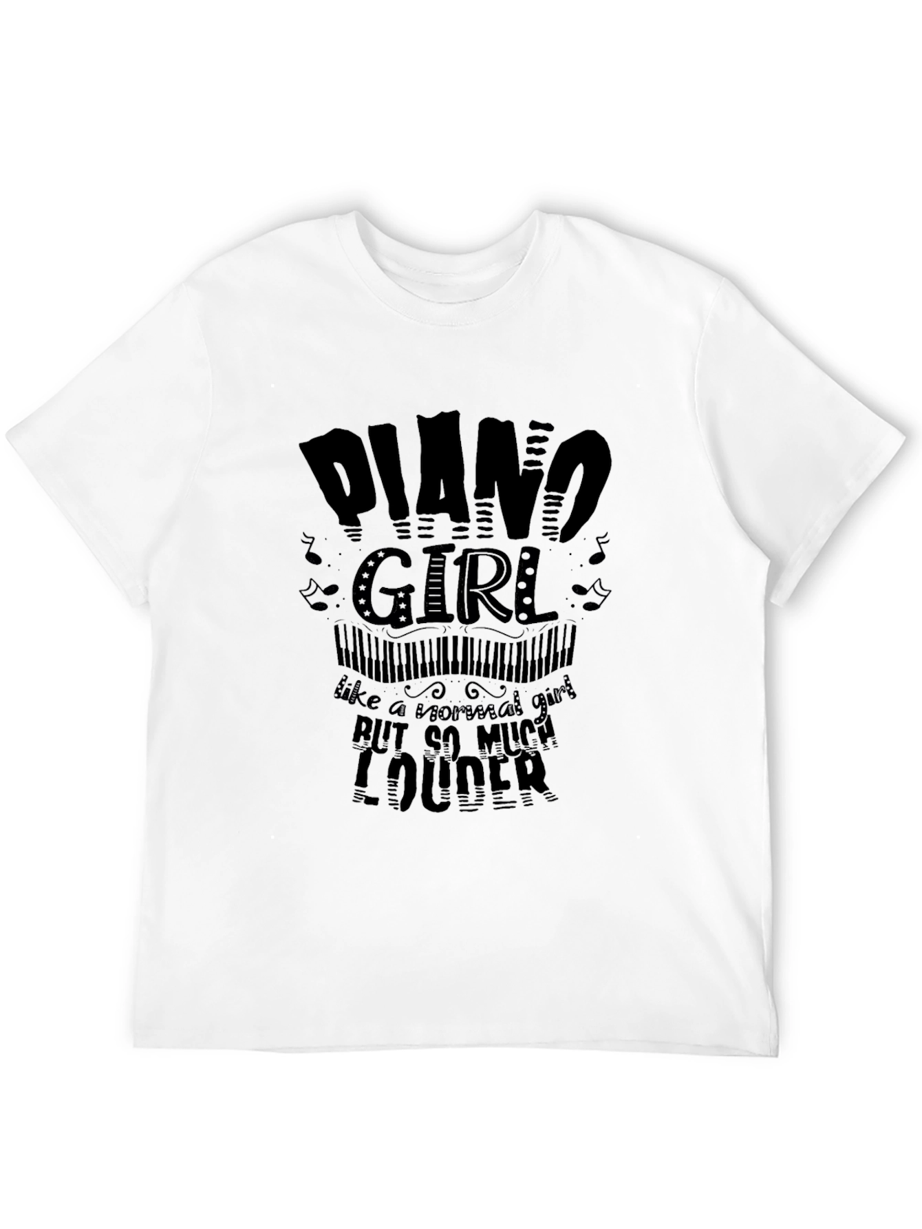 Piano Girl T-Shirt - Loud Music Tee