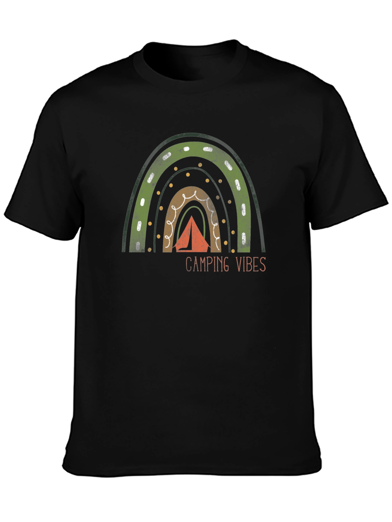 Camping Vibes Rainbow Graphic Tee