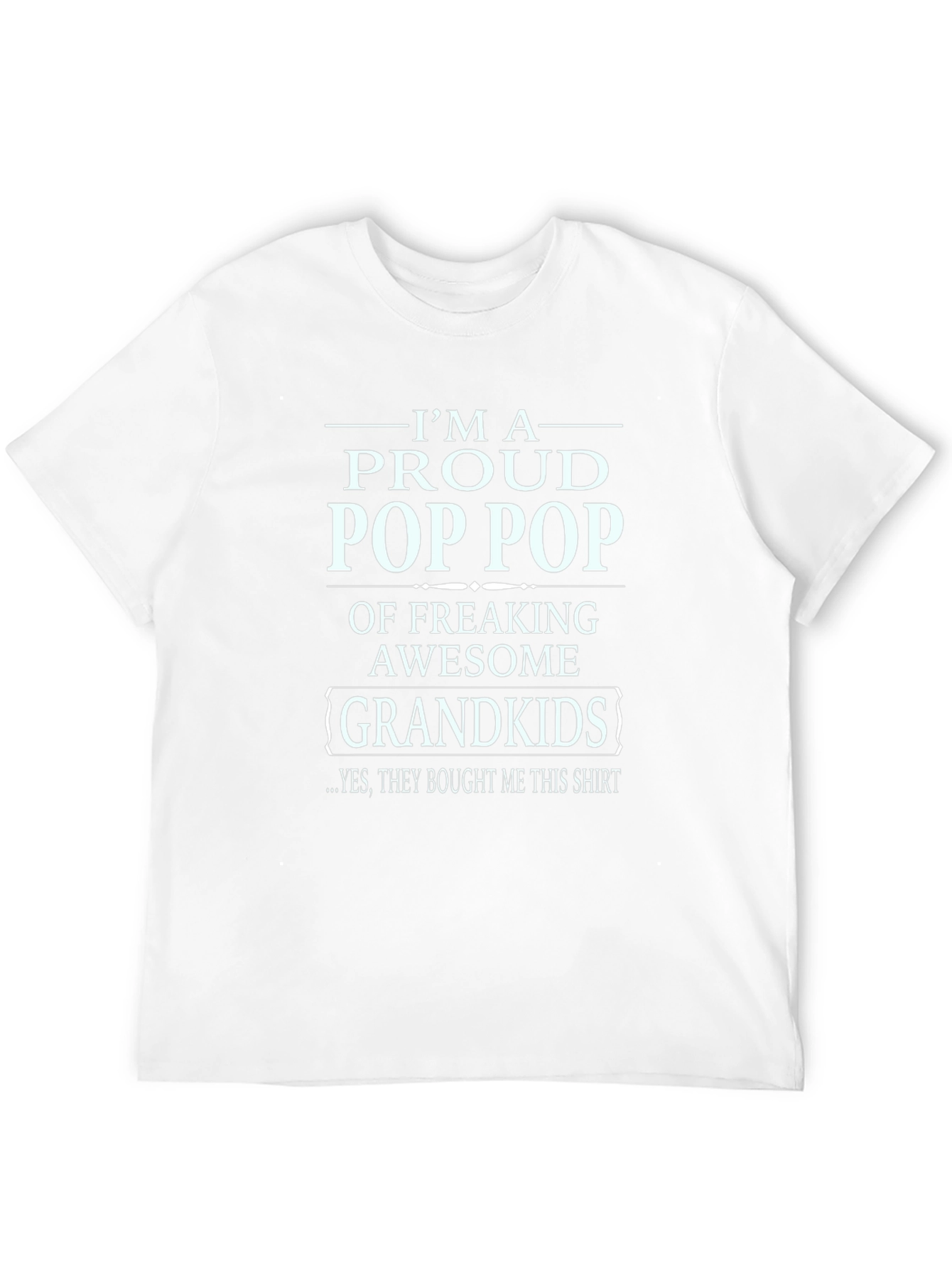 Proud Pop Pop T-Shirt Awesome Grandkids