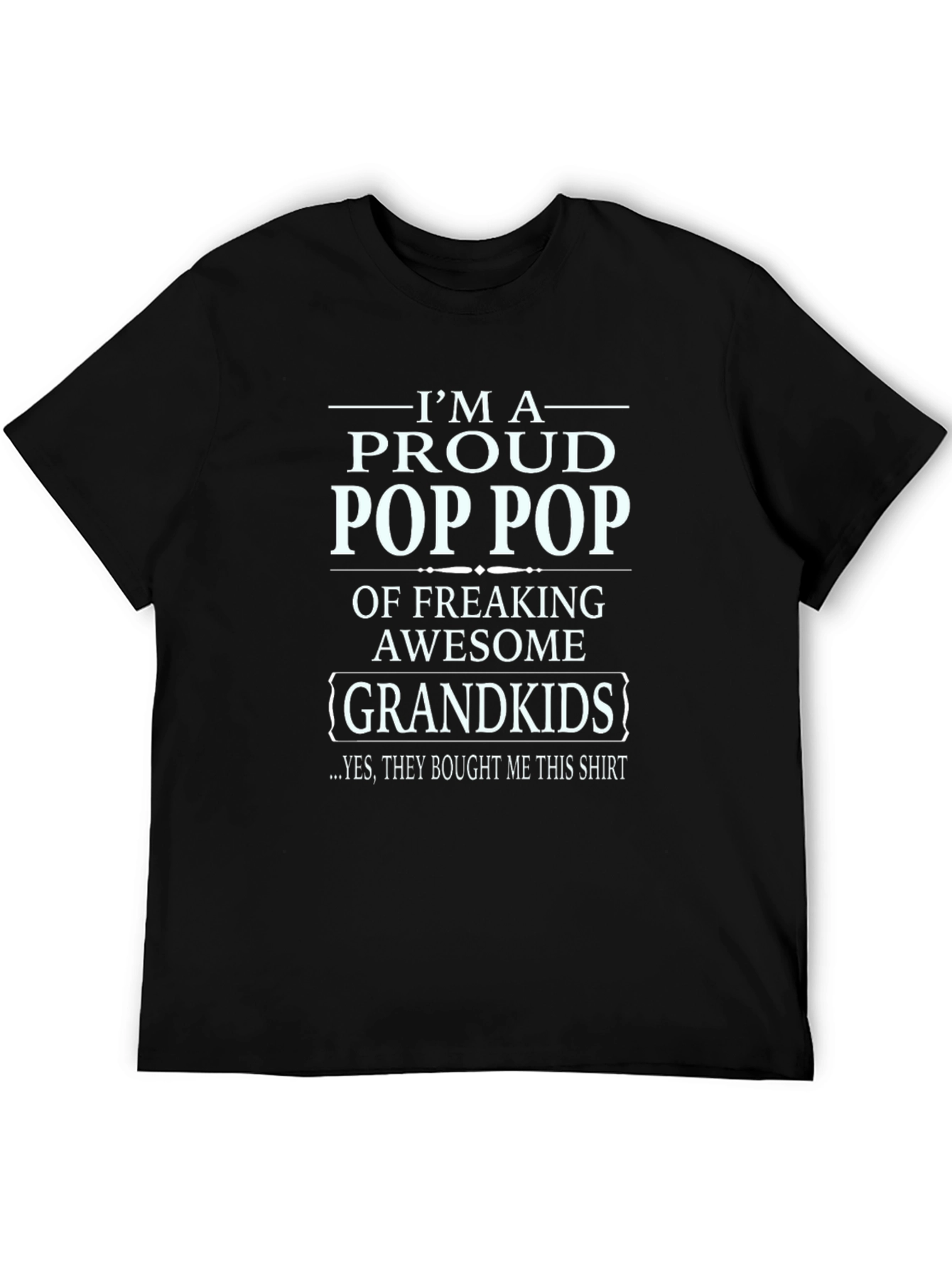 Proud Pop Pop T-Shirt Awesome Grandkids