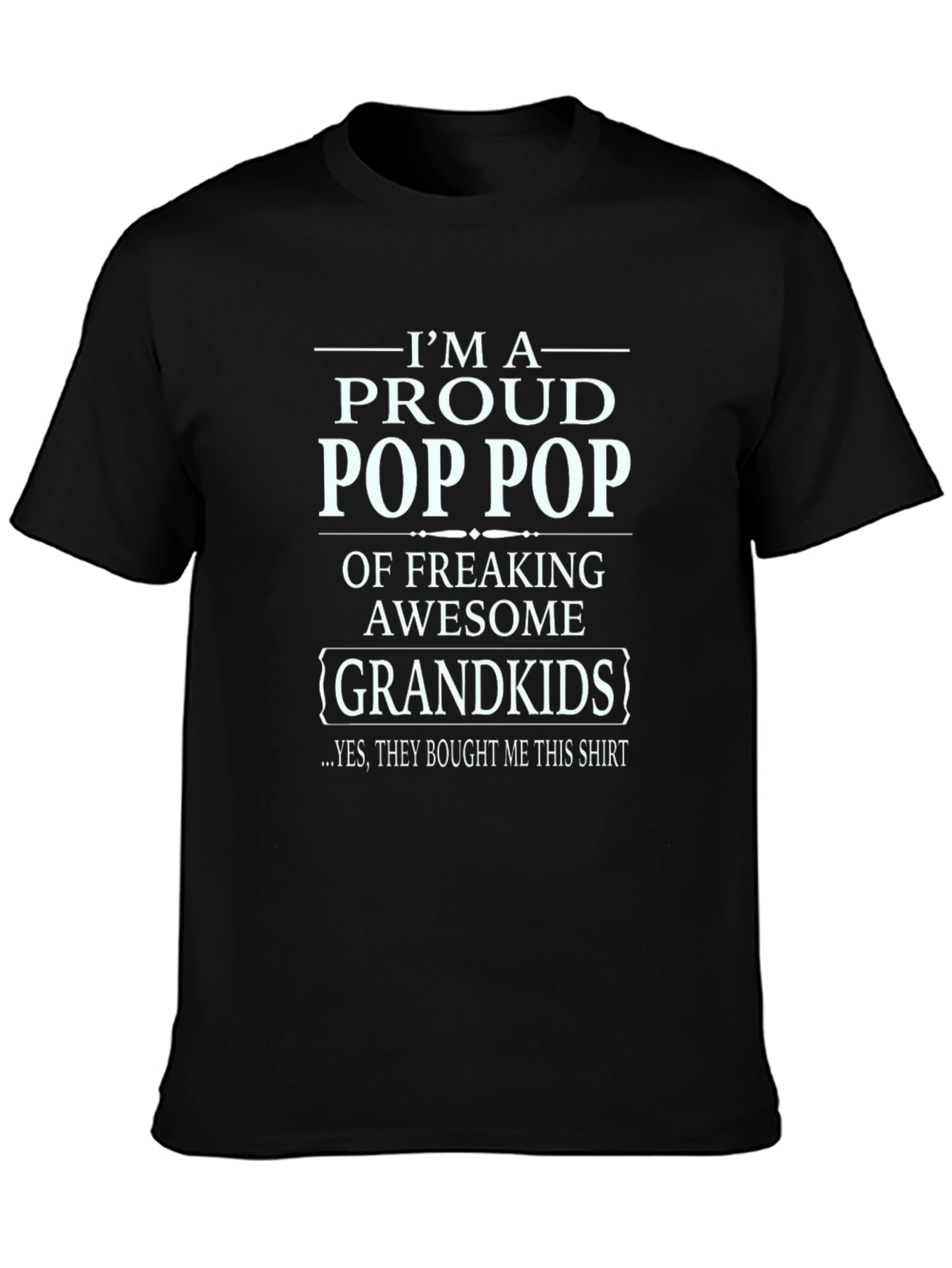 Proud Pop Pop T-Shirt Awesome Grandkids