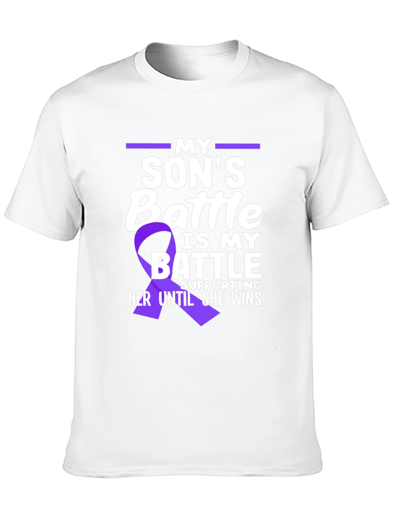 My Sons Battle T-Shirt Purple Ribbon