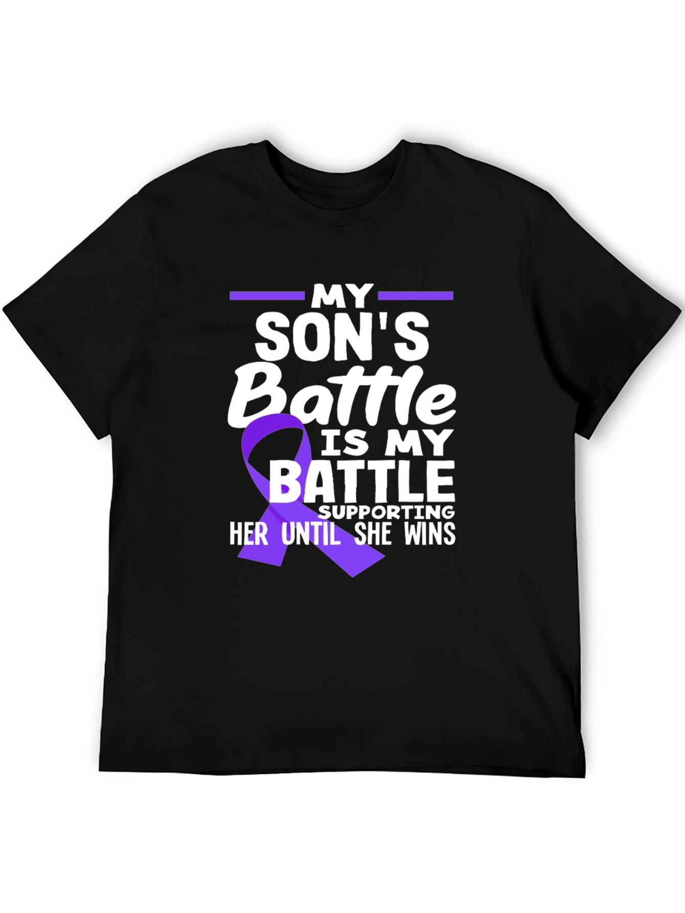 My Sons Battle T-Shirt Purple Ribbon