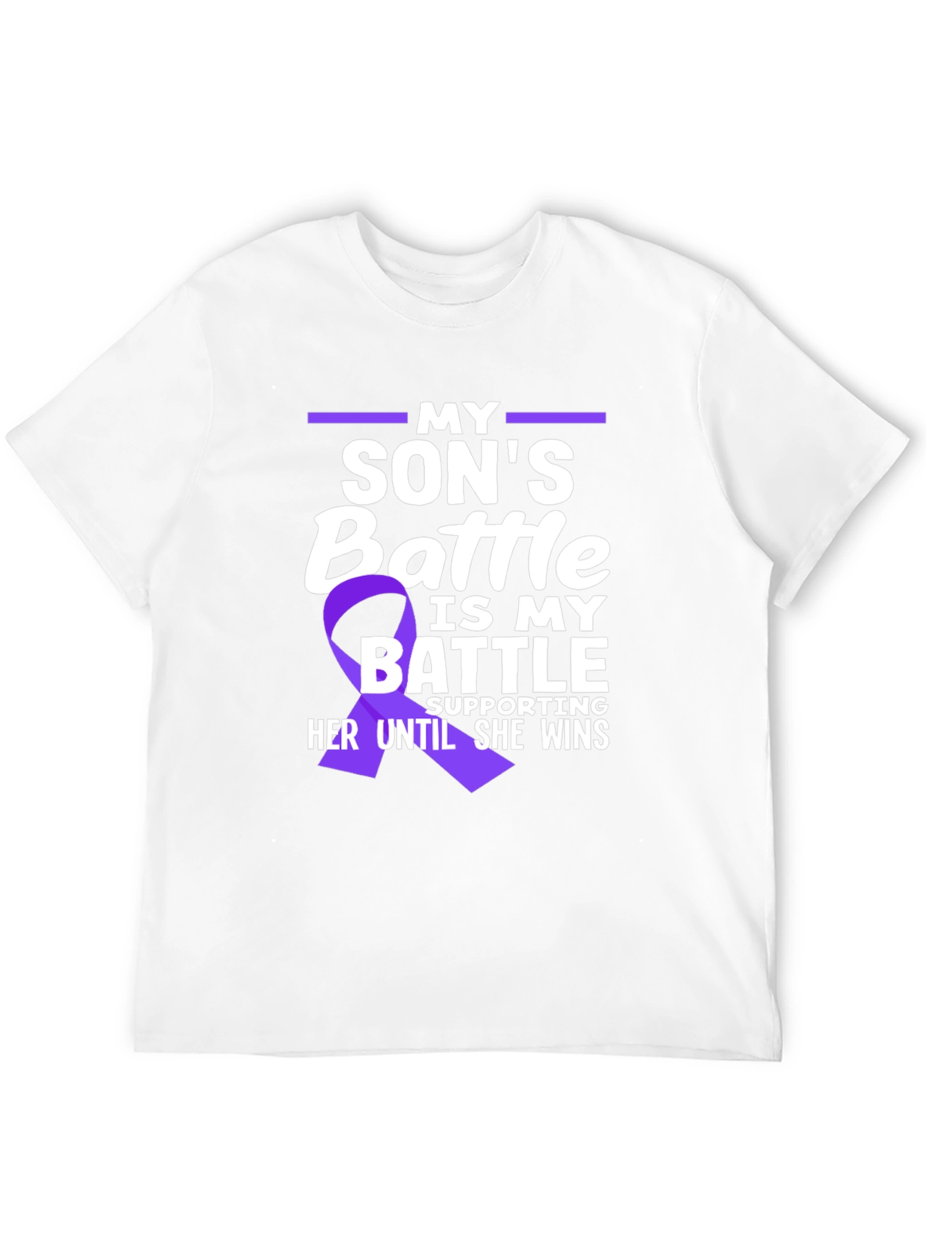 My Sons Battle T-Shirt Purple Ribbon
