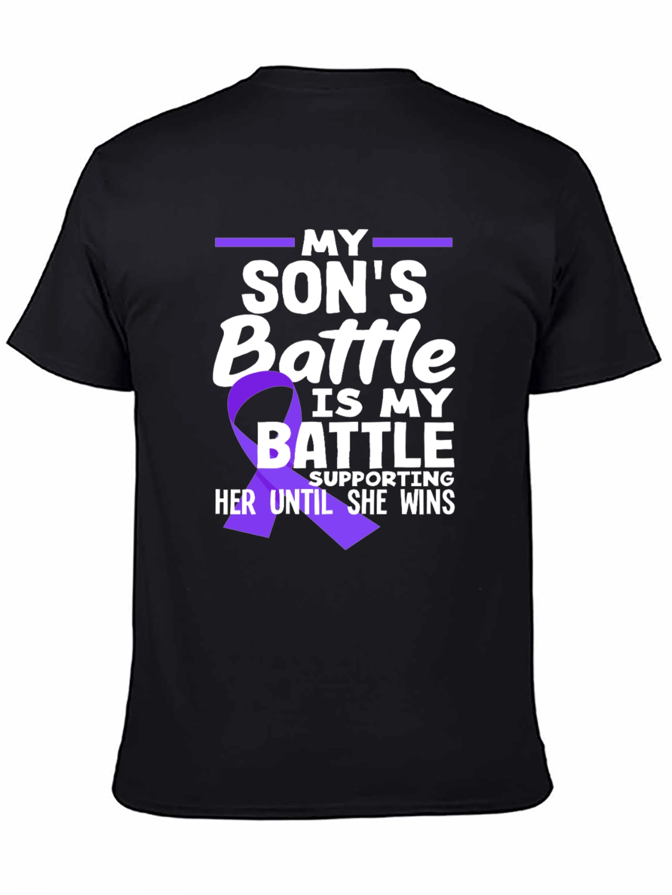 My Sons Battle T-Shirt Purple Ribbon