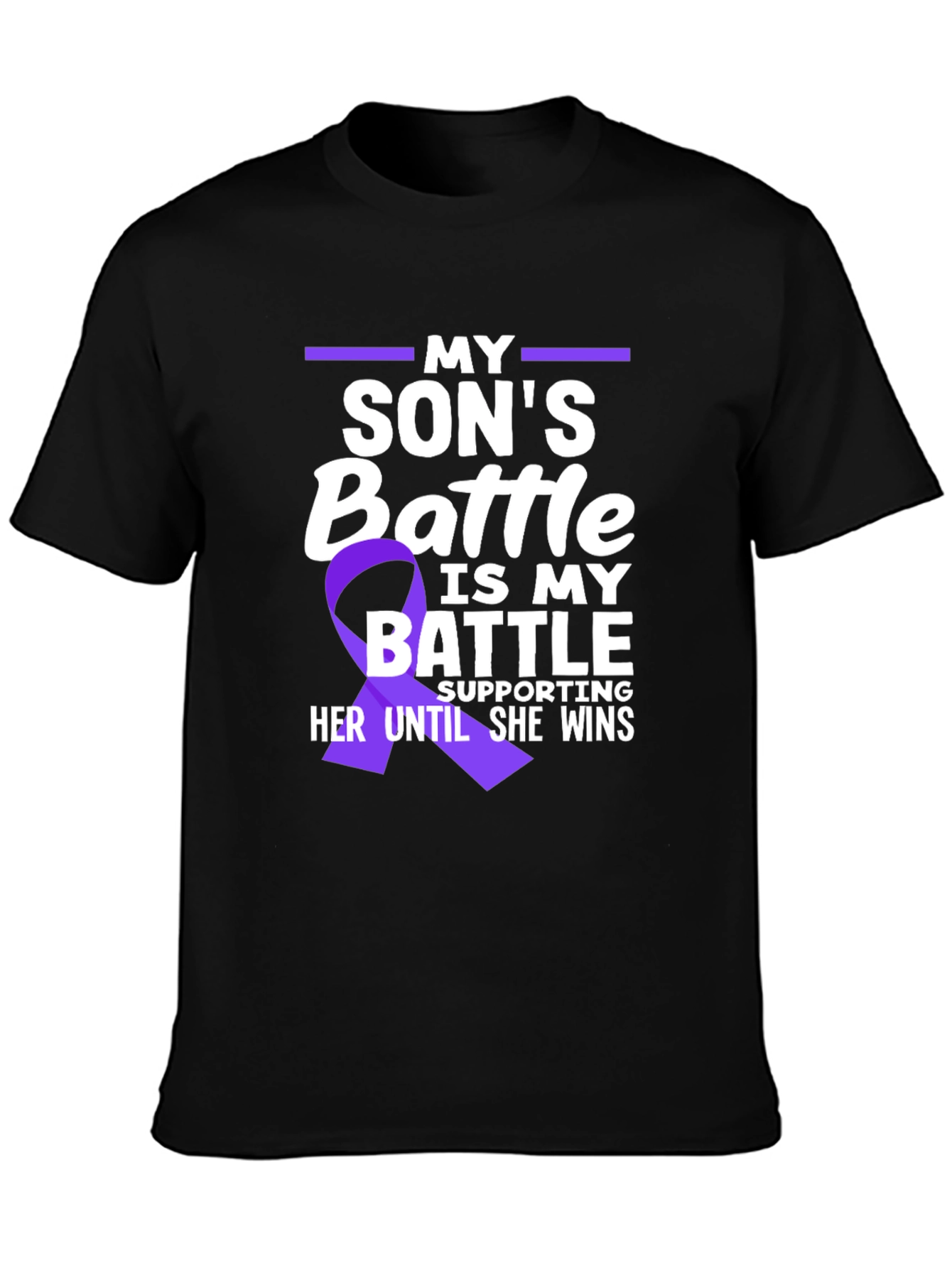My Sons Battle T-Shirt Purple Ribbon