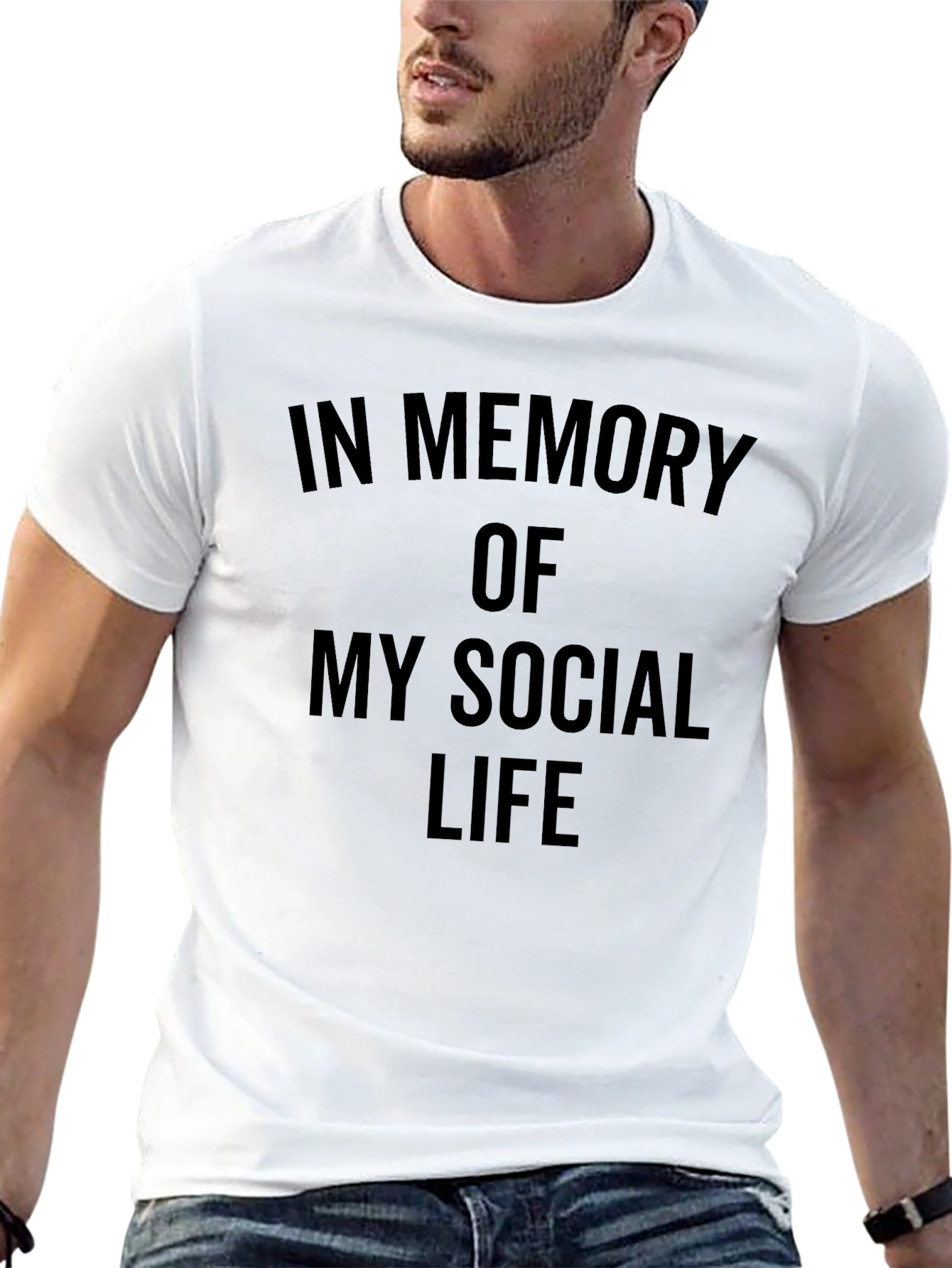 In Memory of My Social Life Graphic Tee