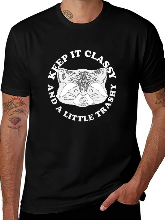 Keep It Classy & a Little Trashy Raccoon Graphic Tee