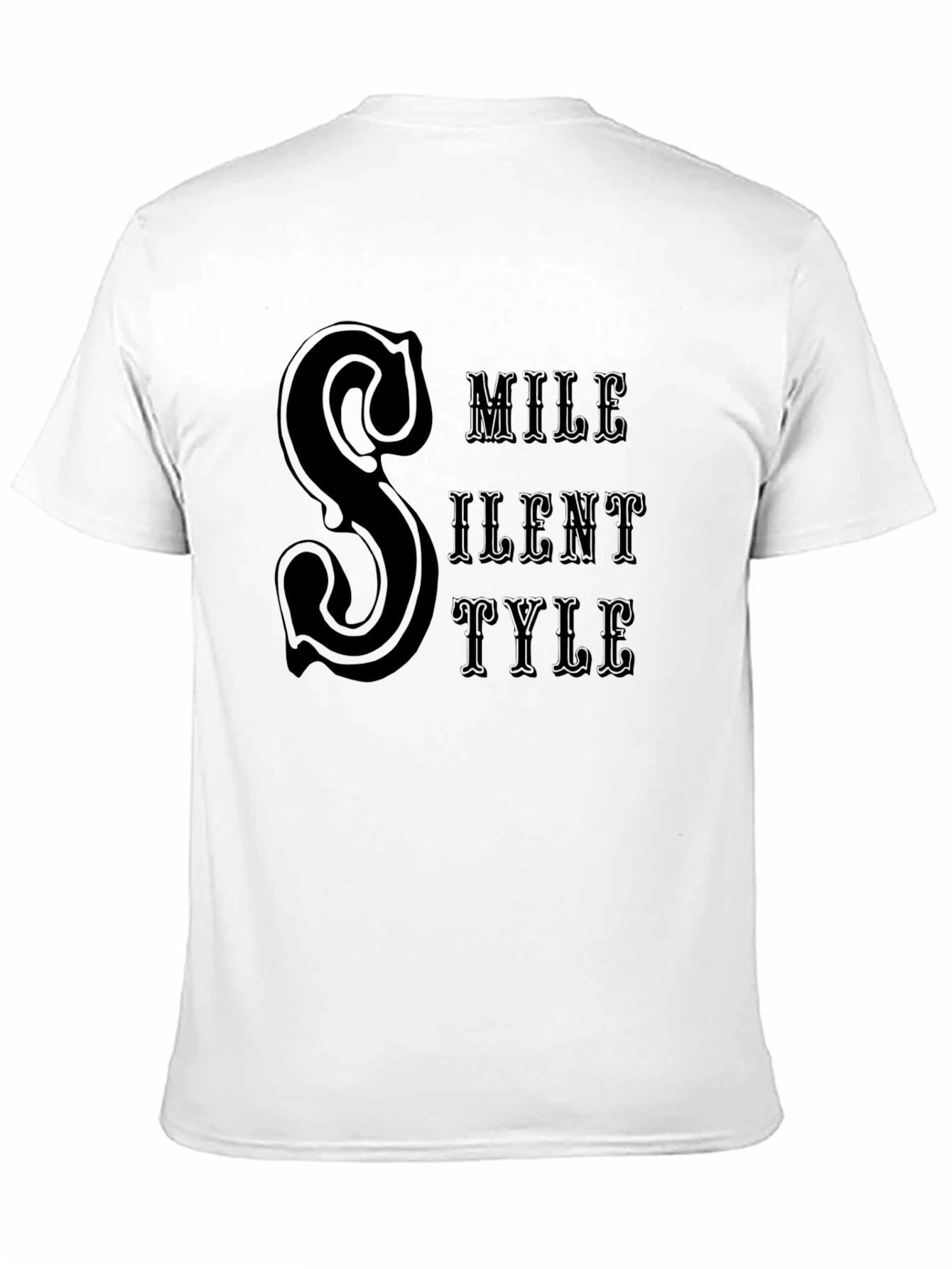 Silent Style Black T-Shirt Graphic Print