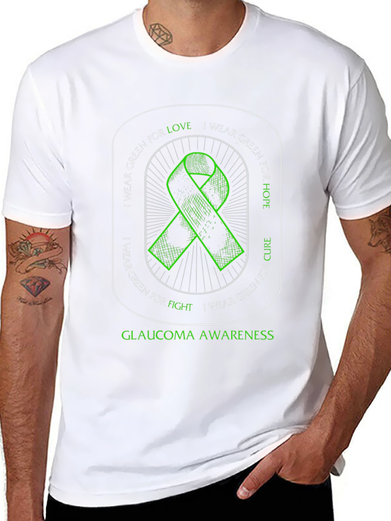 Glaucoma Awareness Ribbon T-Shirt