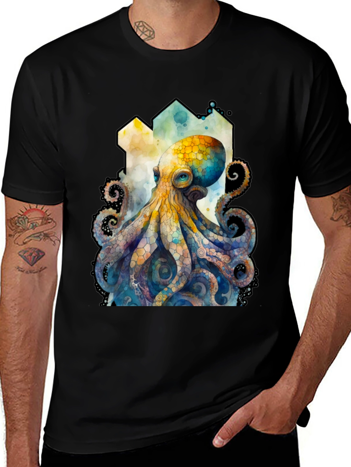 Watercolor Octopus Graphic Tee