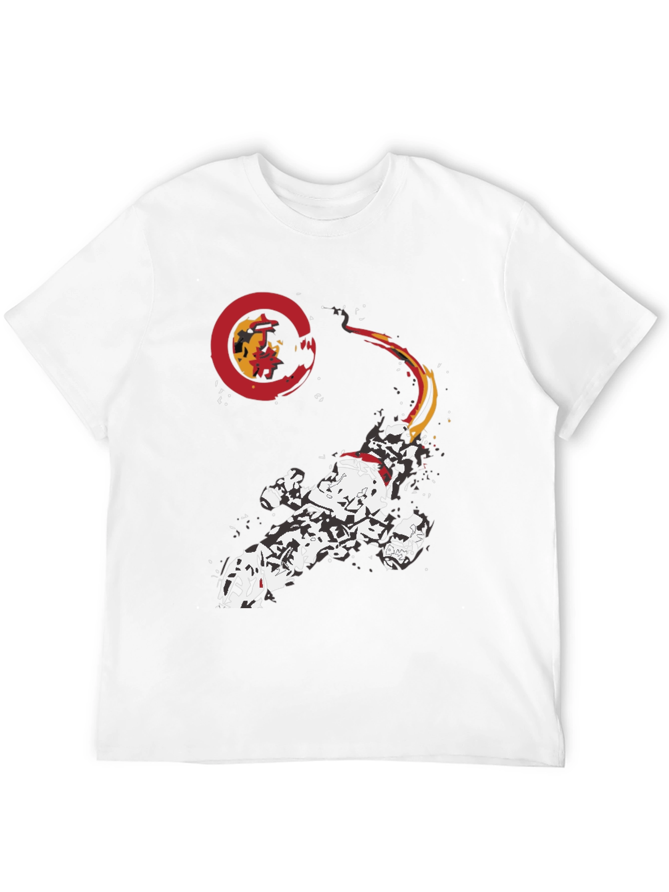 Sci-Fi Spacecraft Graphic Print Black T-Shirt