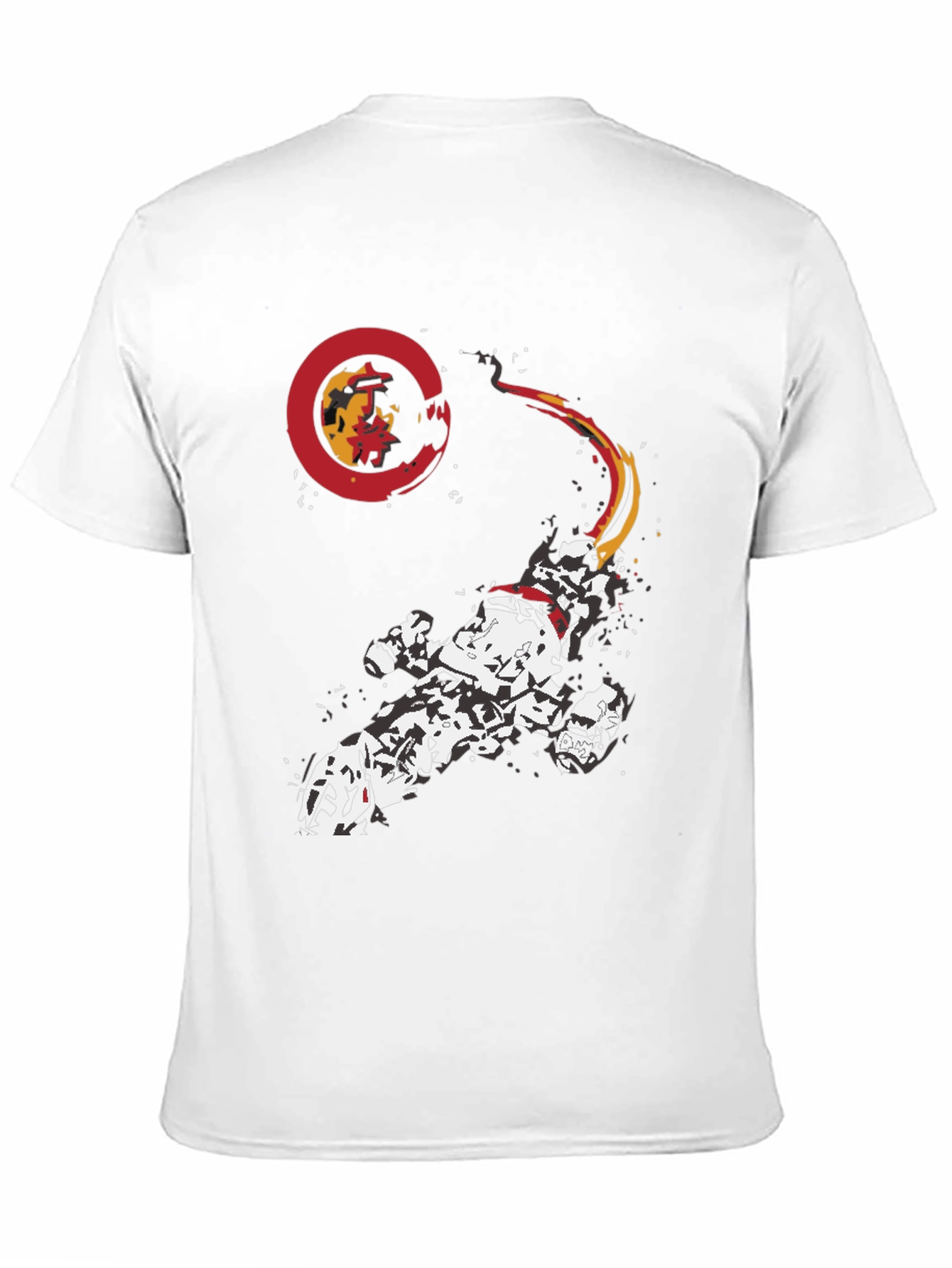 Sci-Fi Spacecraft Graphic Print Black T-Shirt