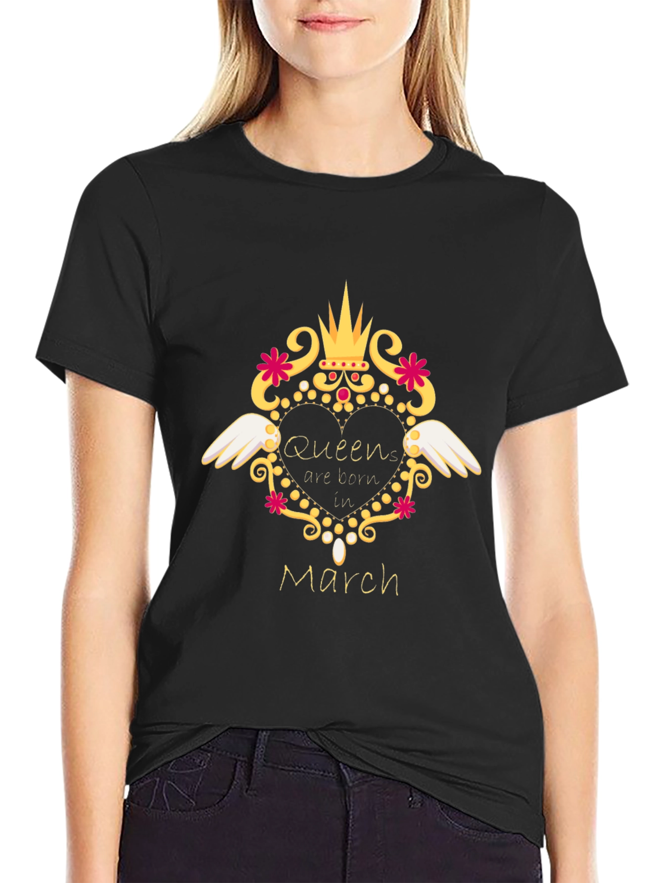 Queen Born in March T-Shirt