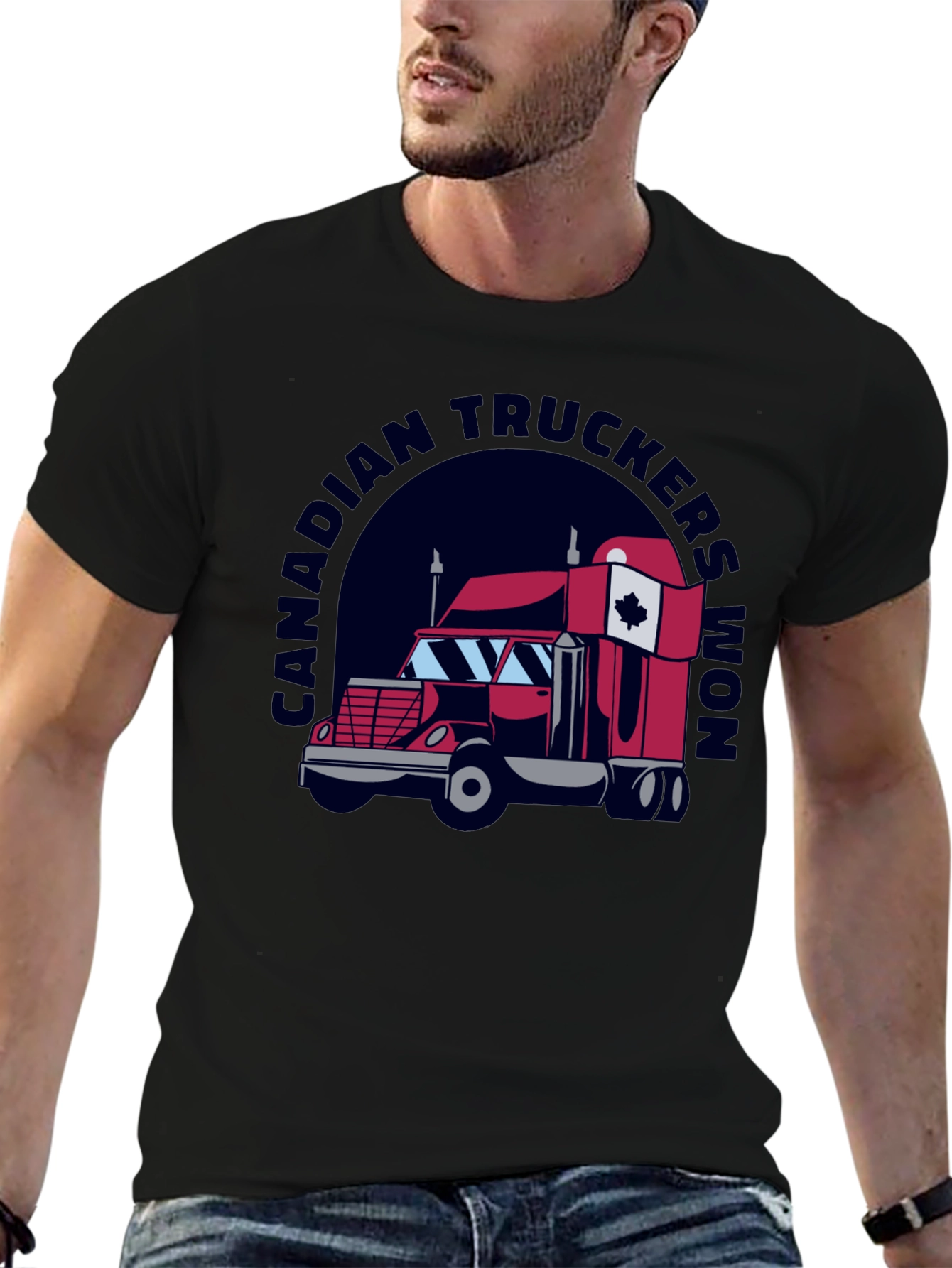 Canadian Truckers Won Black T-Shirt