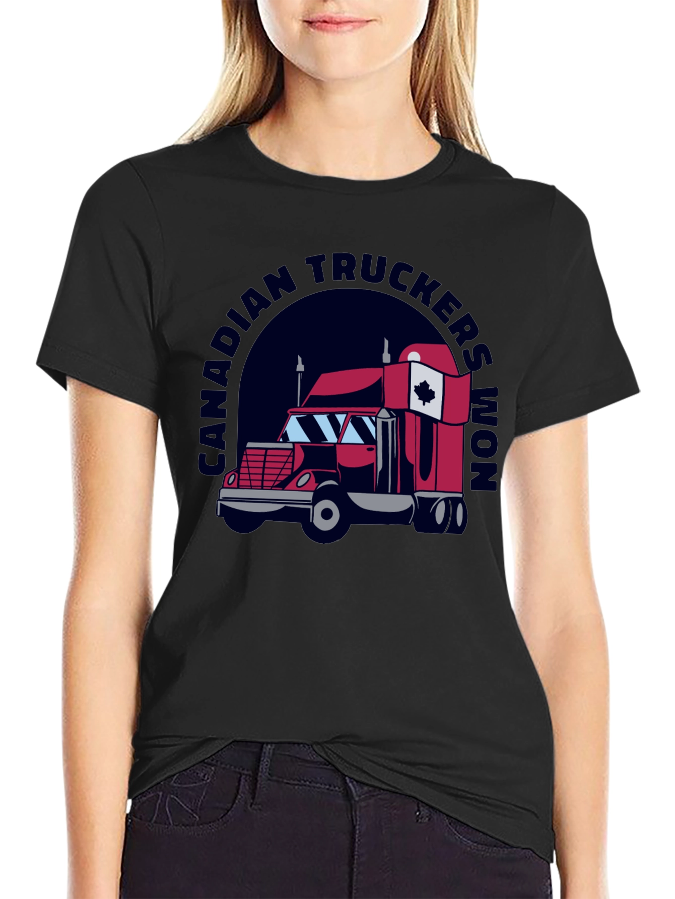 Canadian Truckers Won Black T-Shirt