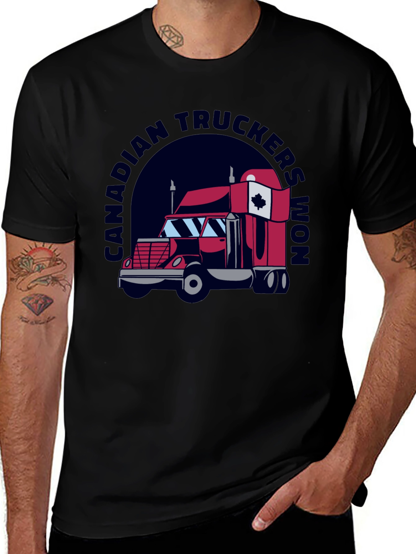 Canadian Truckers Won Black T-Shirt