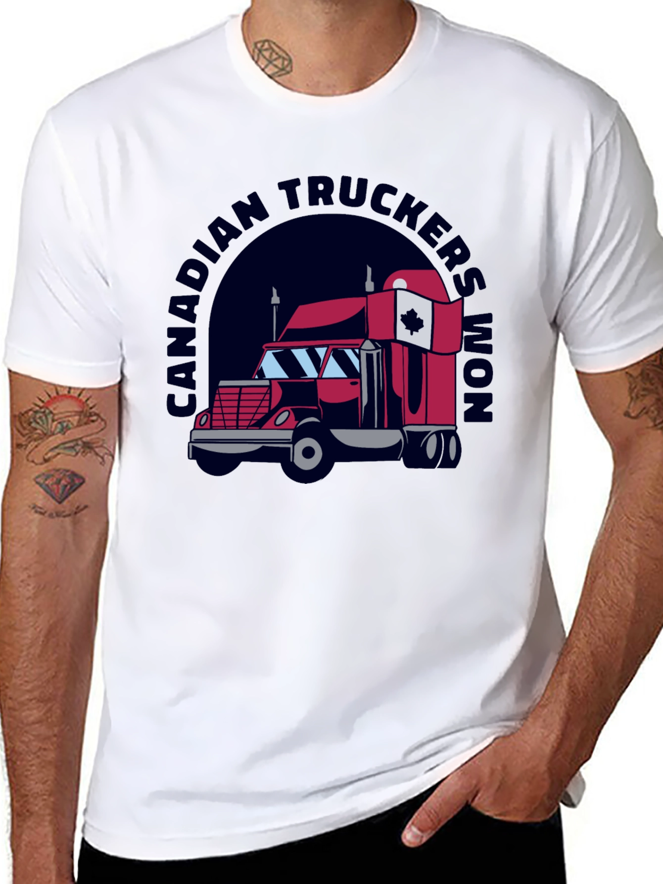 Canadian Truckers Won Black T-Shirt
