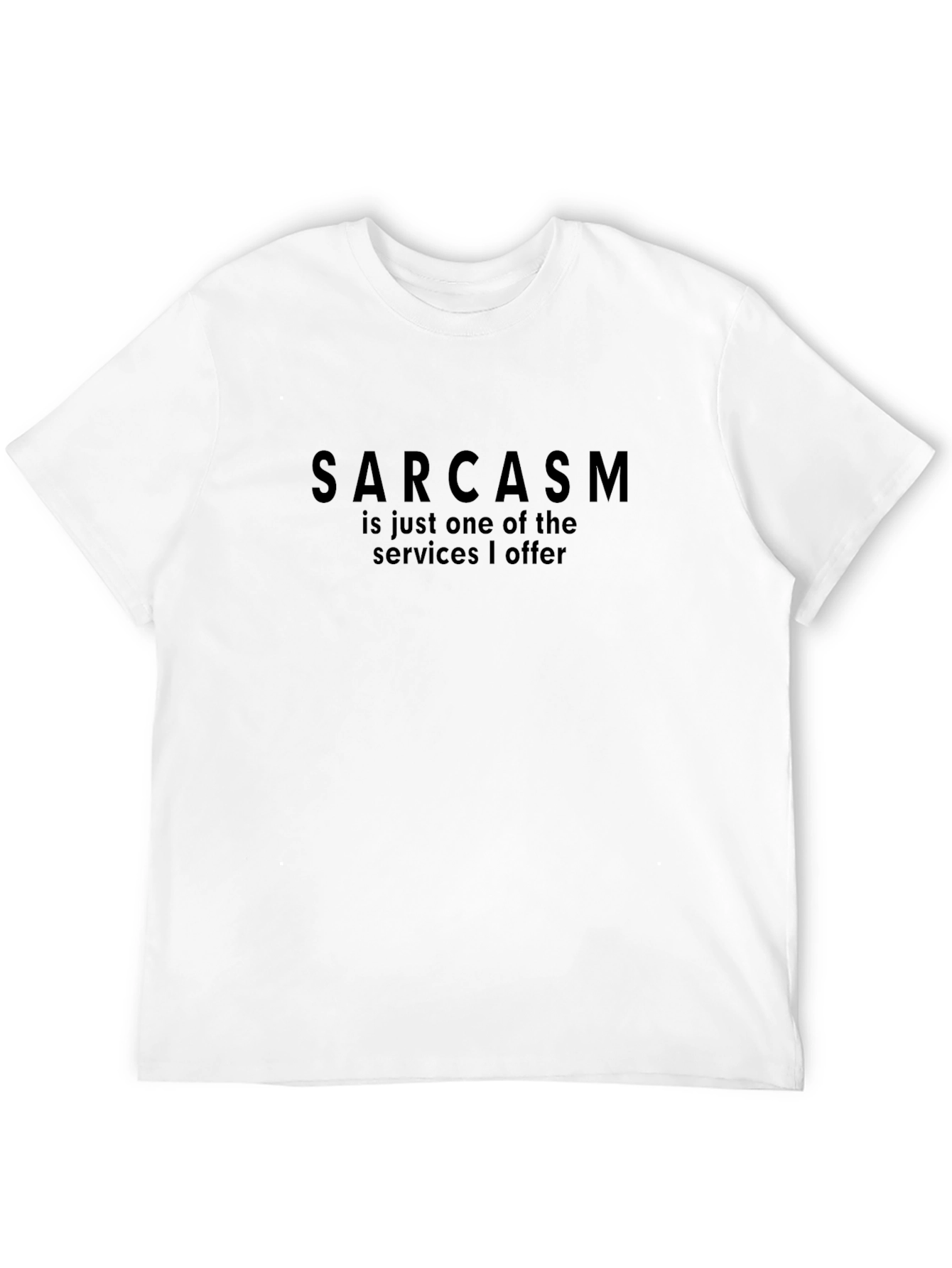 Sarcasm Services Black Graphic Tee for Men