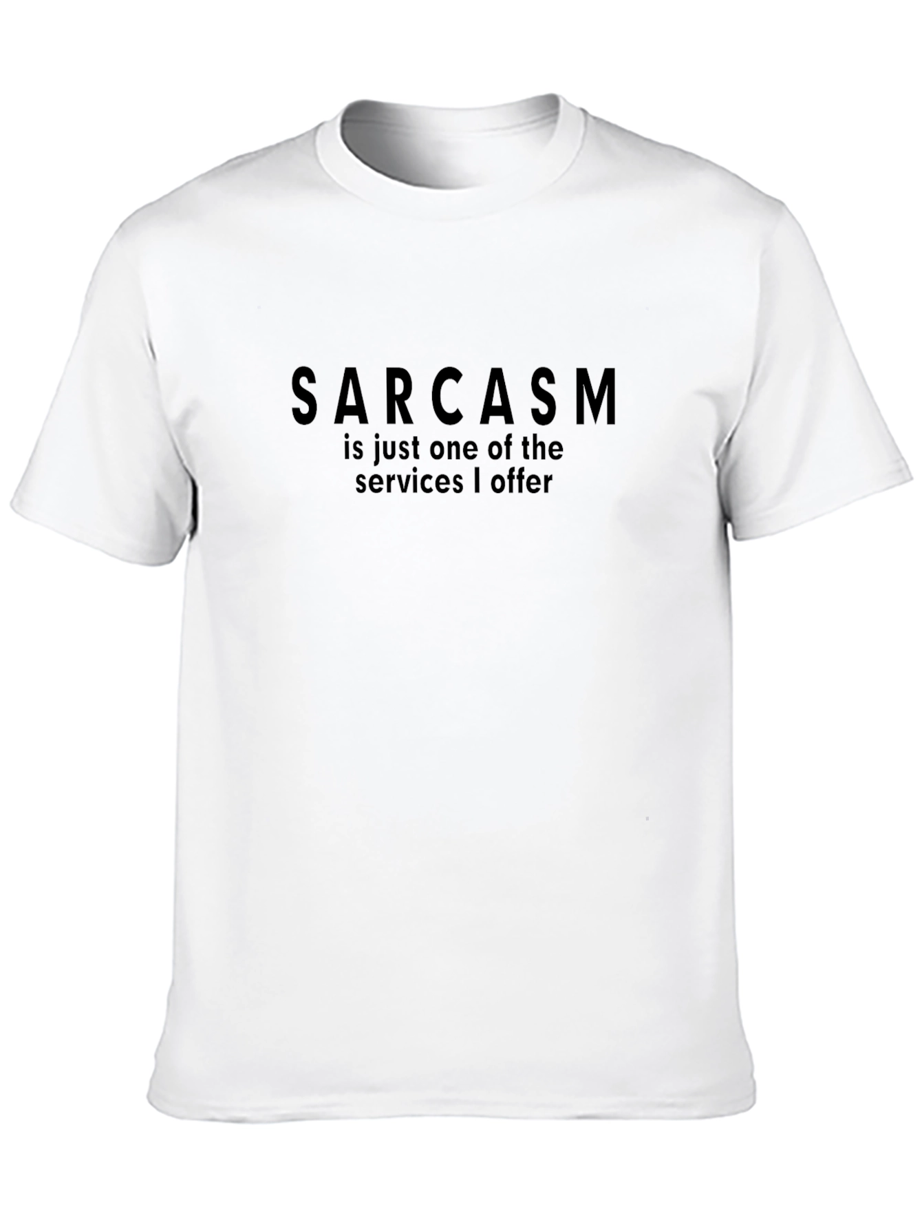 Sarcasm Services Black Graphic Tee for Men